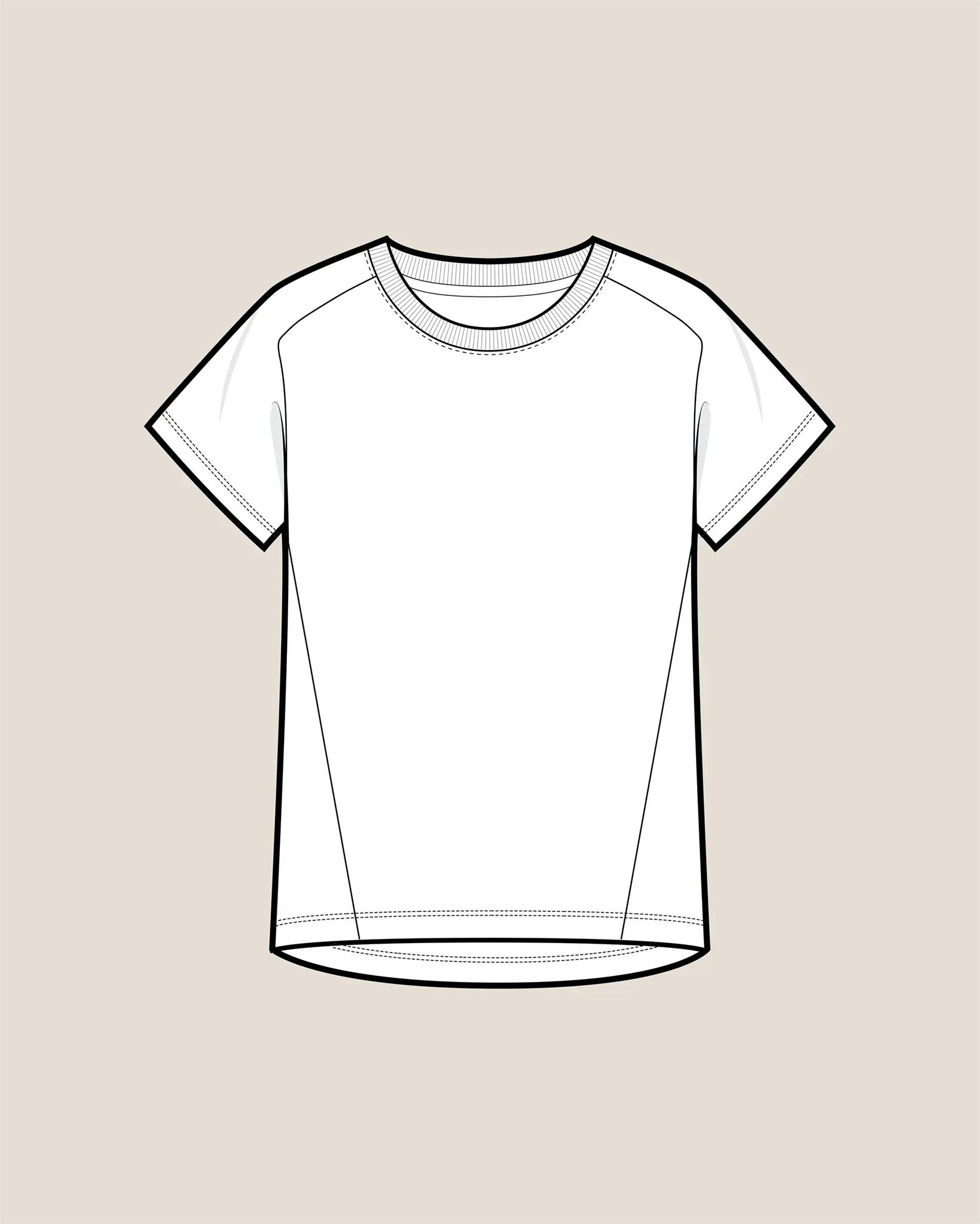 001 T-shirt - Undyed