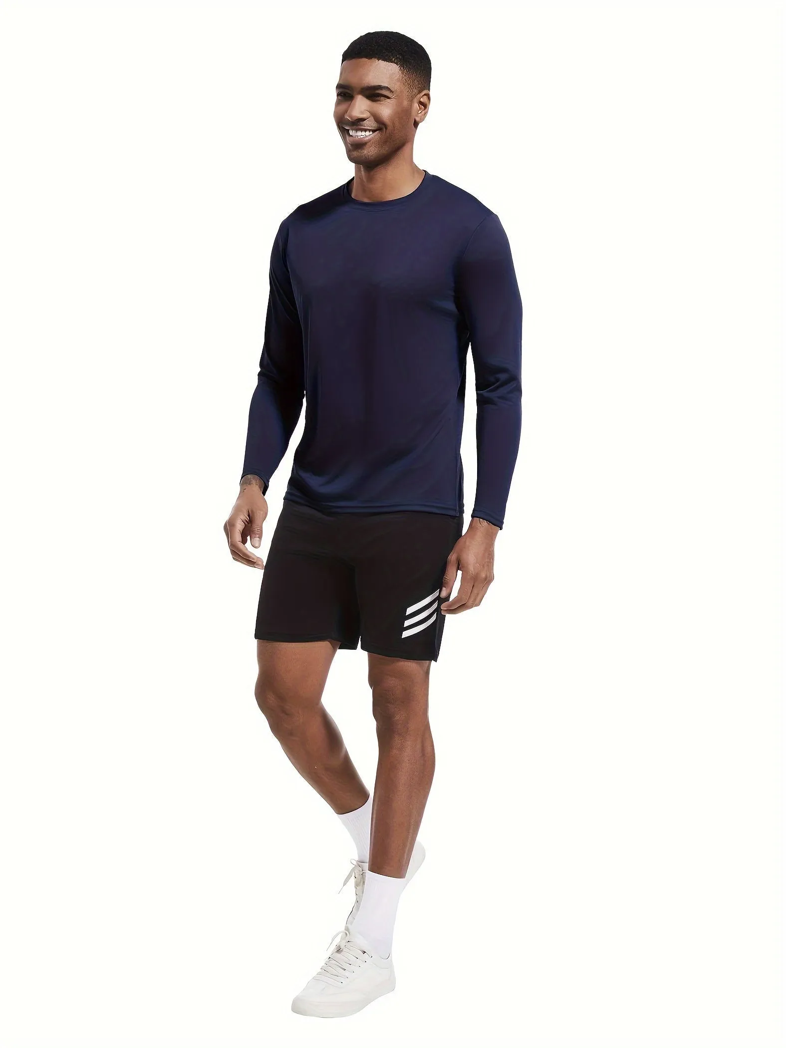 10-Pack Men's Quick-Dry Long Sleeve T-Shirts - Moisture-Wicking Casual Workout Performance Tees