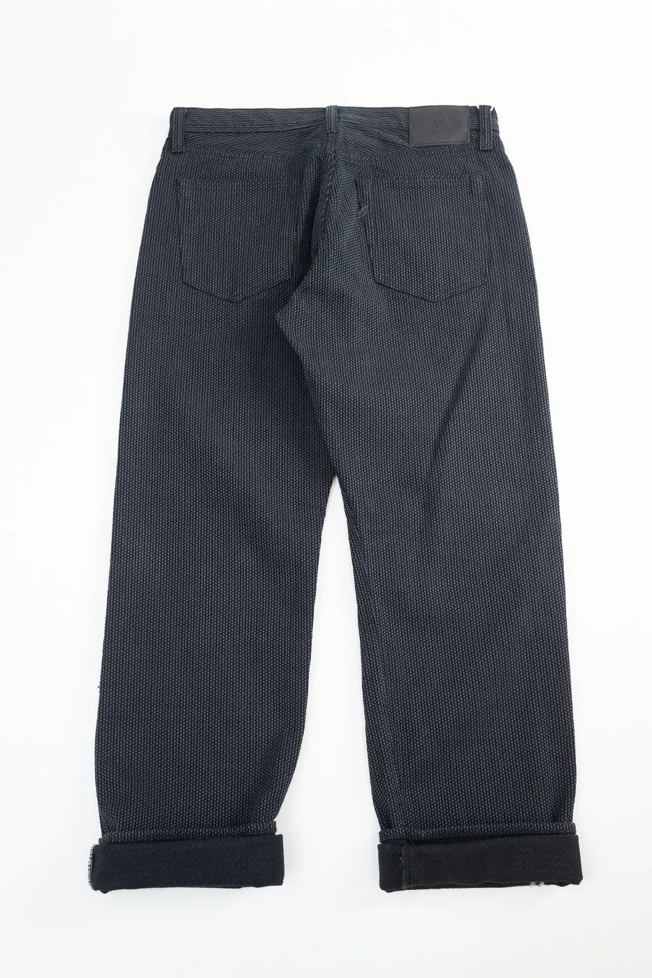 1170-1-BK - Sashiko Denim Loose Fit - Black x Gray
