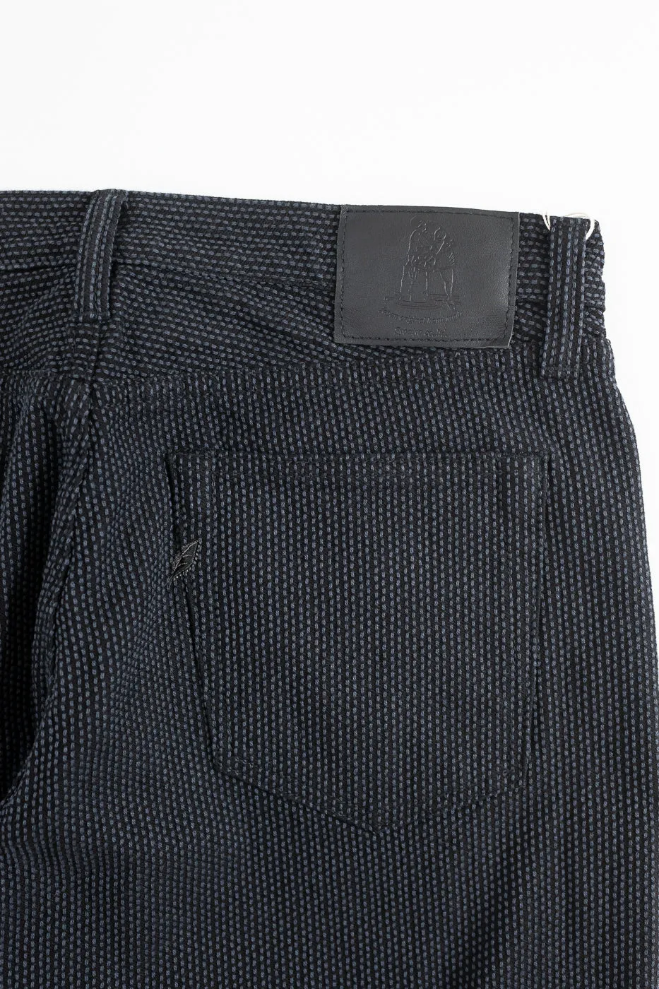 1170-1-BK - Sashiko Denim Loose Fit - Black x Gray