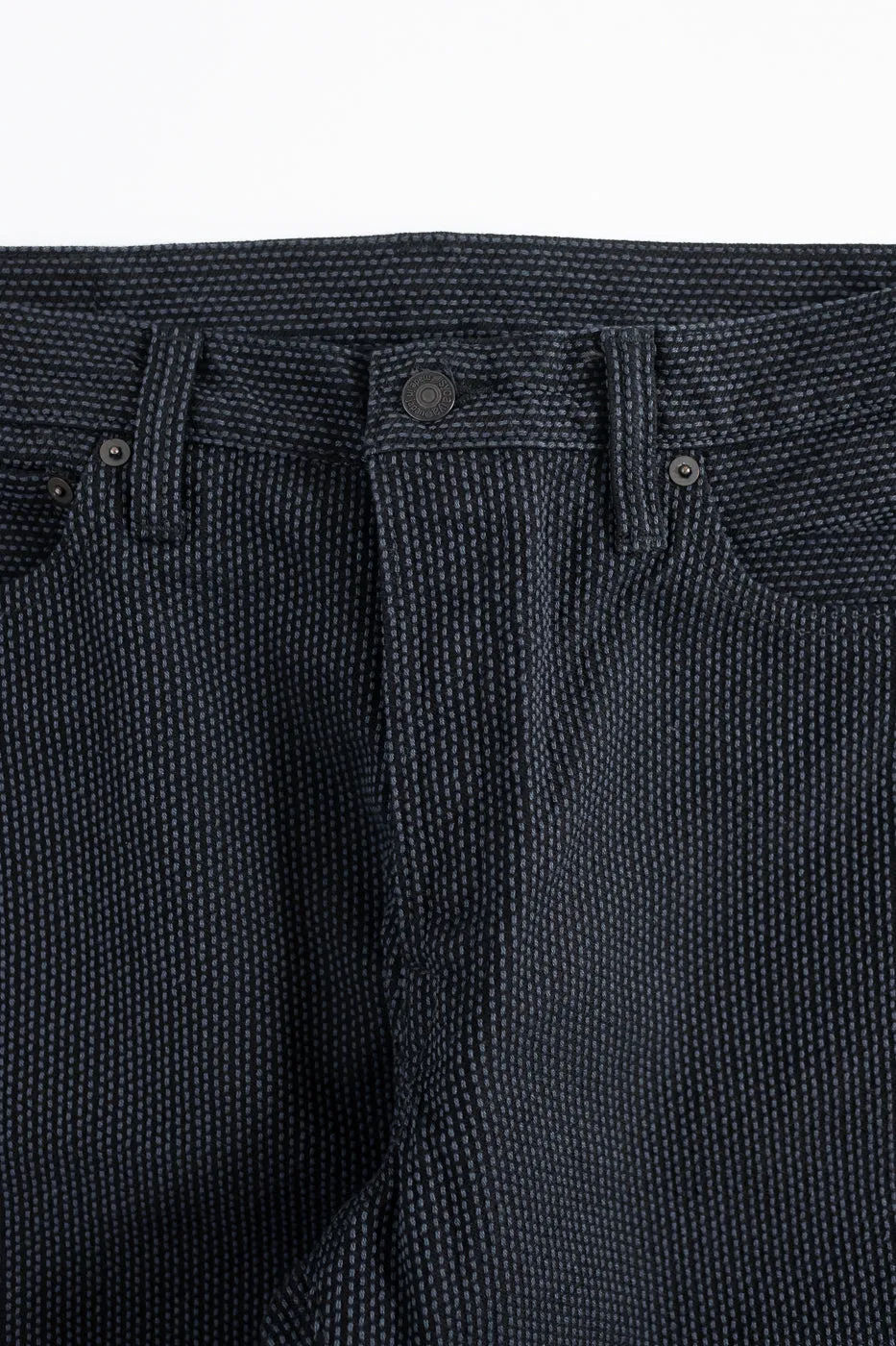 1170-1-BK - Sashiko Denim Loose Fit - Black x Gray