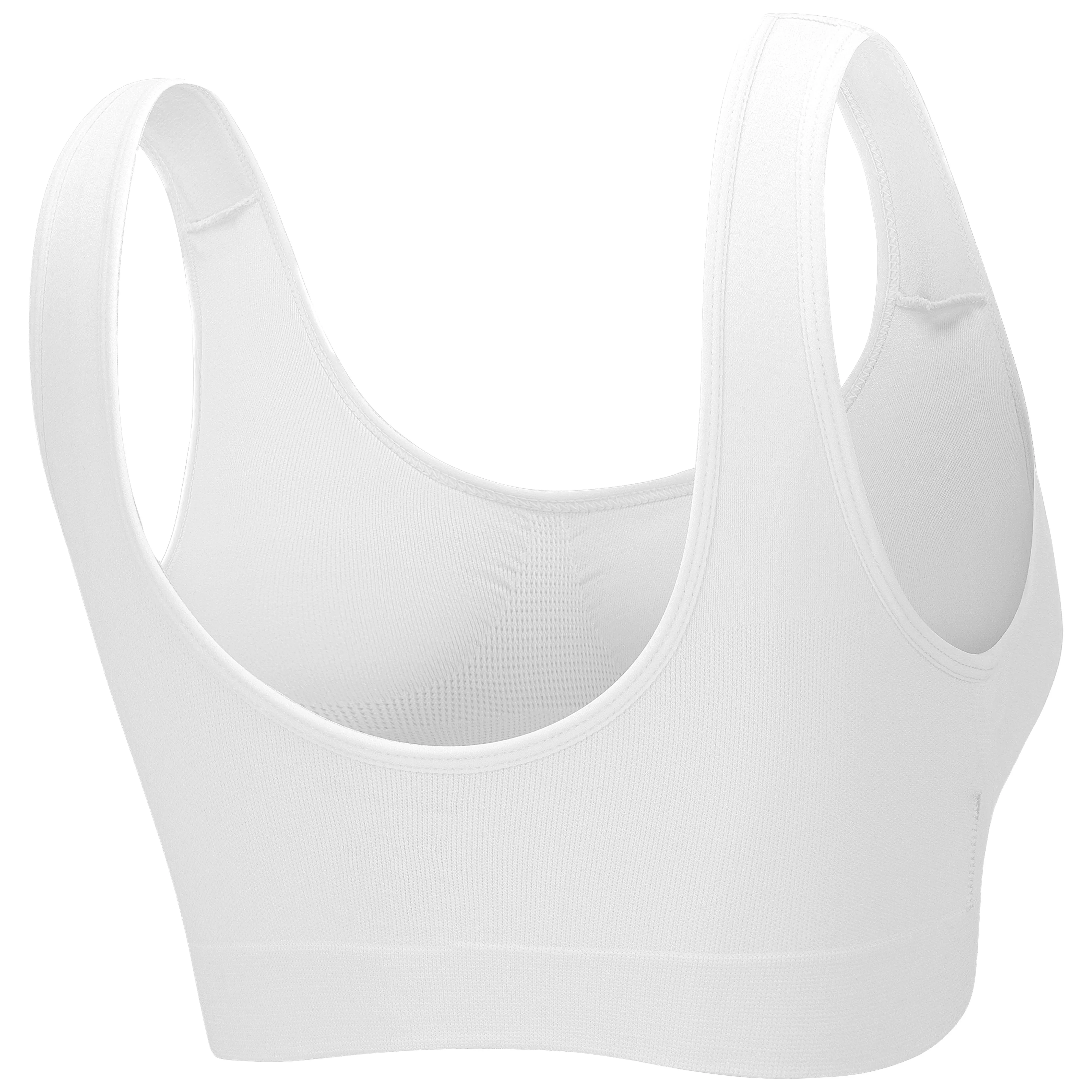 3 Pack Padded Seamless Comfort Bra - Black / White / Nude