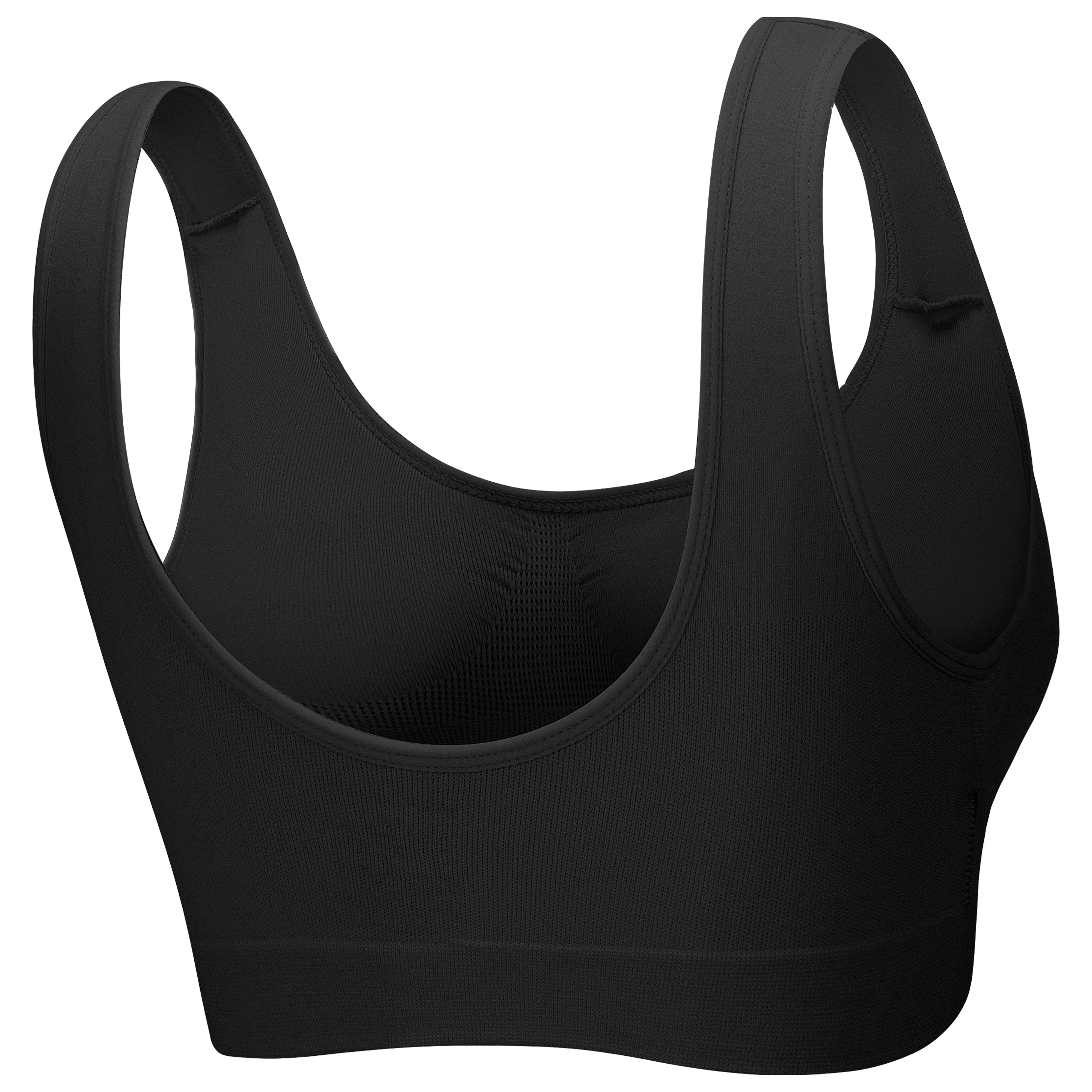 3 Pack Padded Seamless Comfort Bra - Black / White / Nude