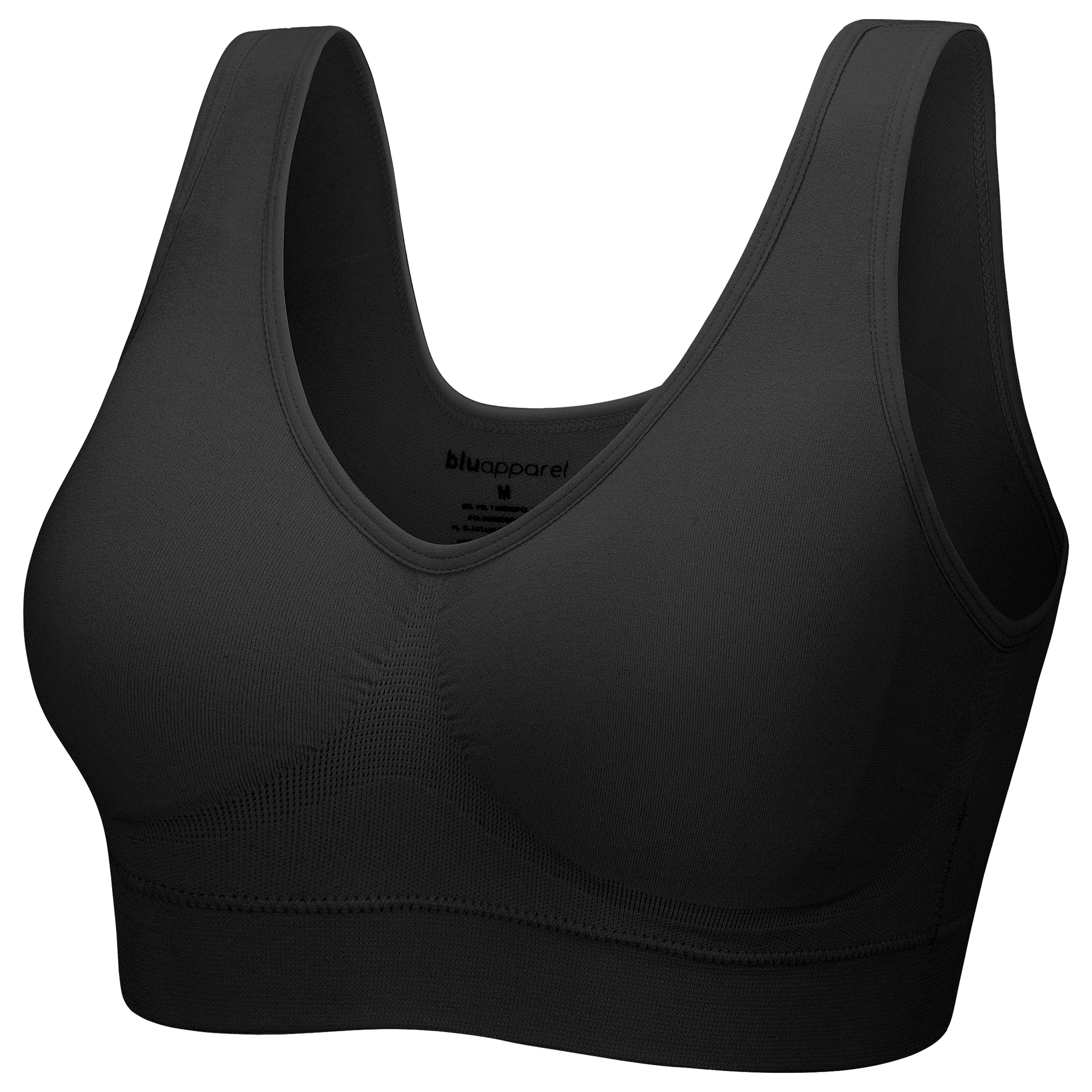 3 Pack Padded Seamless Comfort Bra - Black / White / Nude