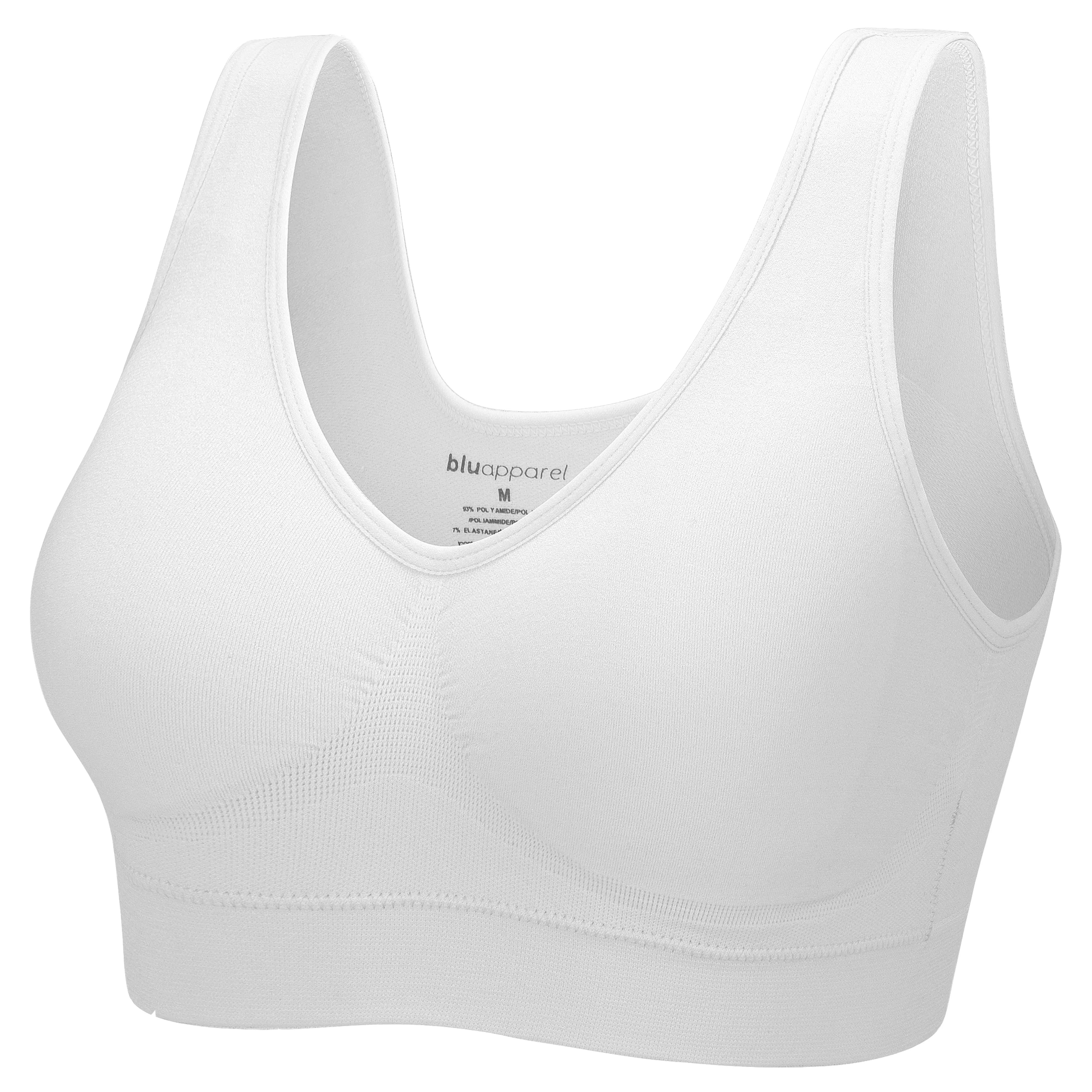 3 Pack Padded Seamless Comfort Bra - Black / White / Nude