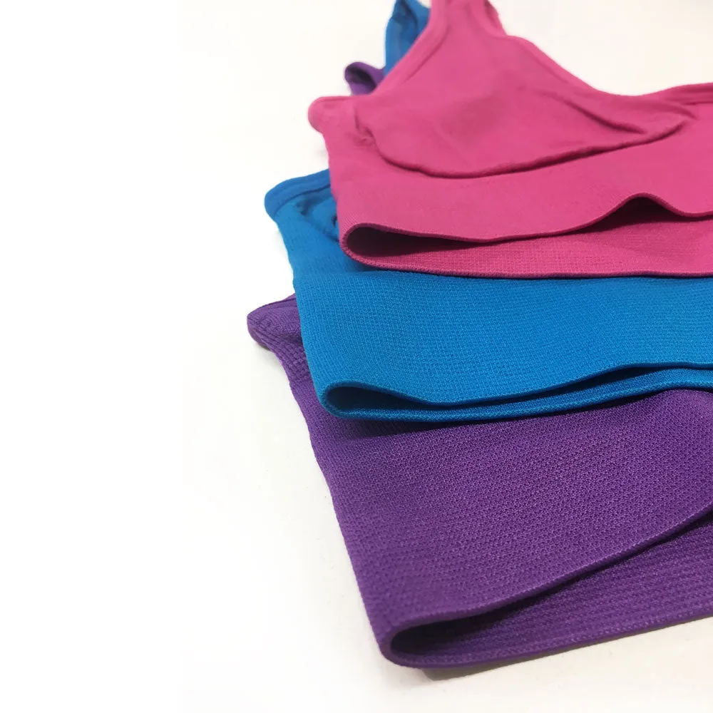 3 Pack Seamless Comfort Bra - Navy / Grey / Peach