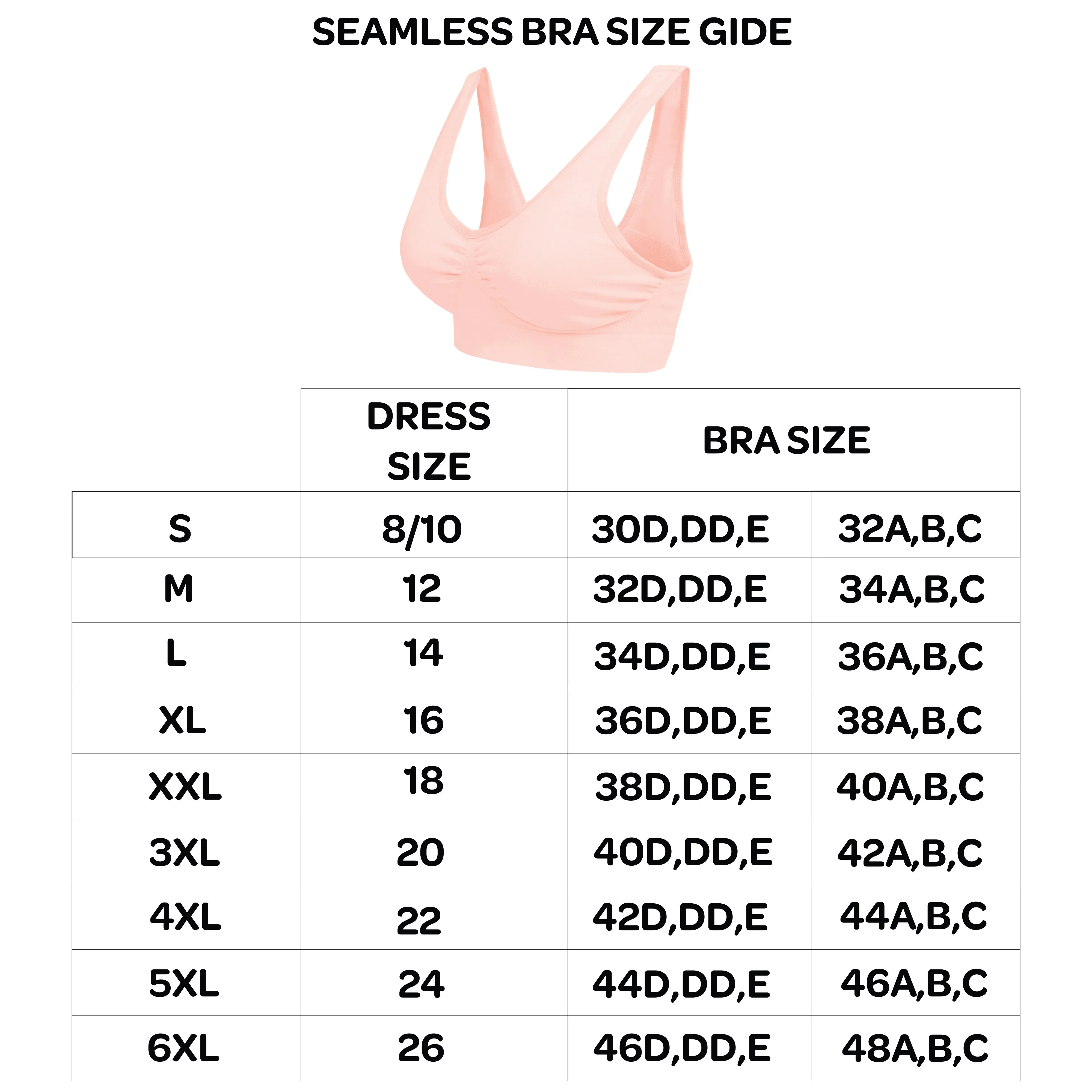 3 Pack Seamless Comfort Bra - Navy / Grey / Peach