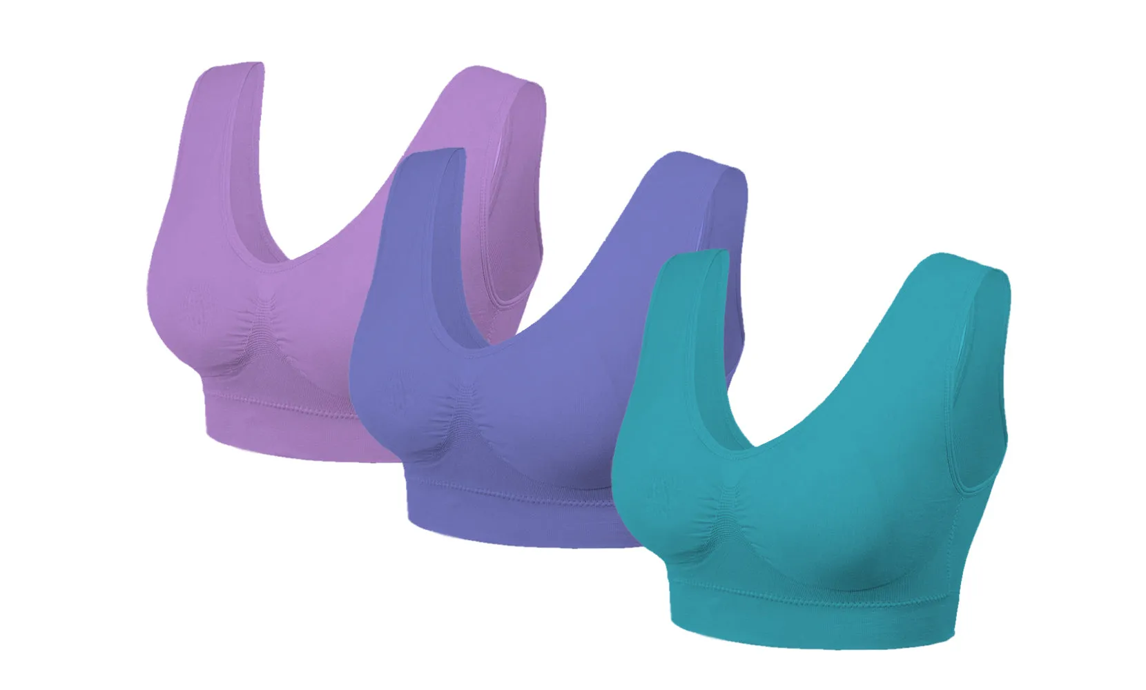 3 Pack: Seamless Lightweight Comfort Bras