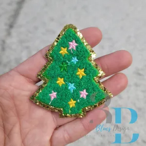 3Blues Designs |   3" Christmas Tree Iron-on Patch