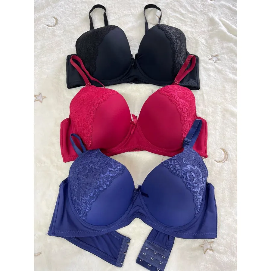 6-Pack Button Bras – Underwire Support in B, C, D & DD Cup Sizes
