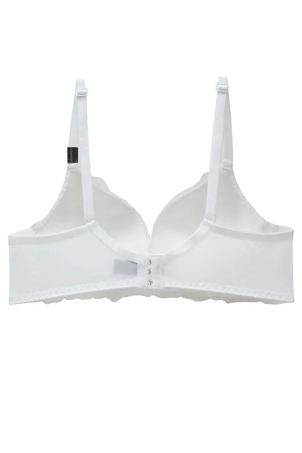 78319 12 Pieces Floral Lace Design, Adjustable Straps, Comfortable Fit Wire-Free B C Cup Bra