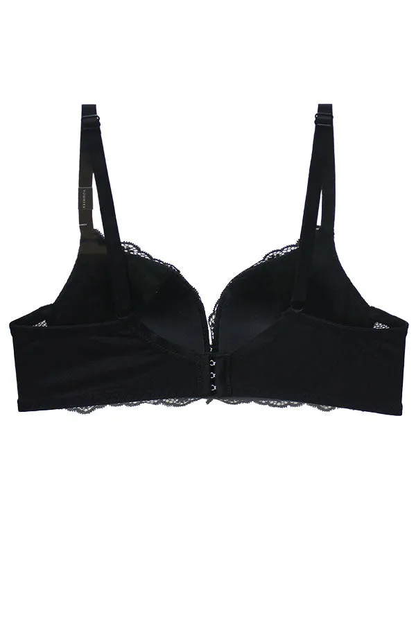 78319 12 Pieces Floral Lace Design, Adjustable Straps, Comfortable Fit Wire-Free B C Cup Bra
