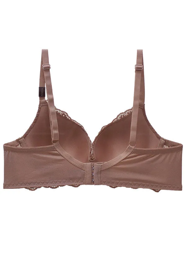 78319 12 Pieces Floral Lace Design, Adjustable Straps, Comfortable Fit Wire-Free B C Cup Bra