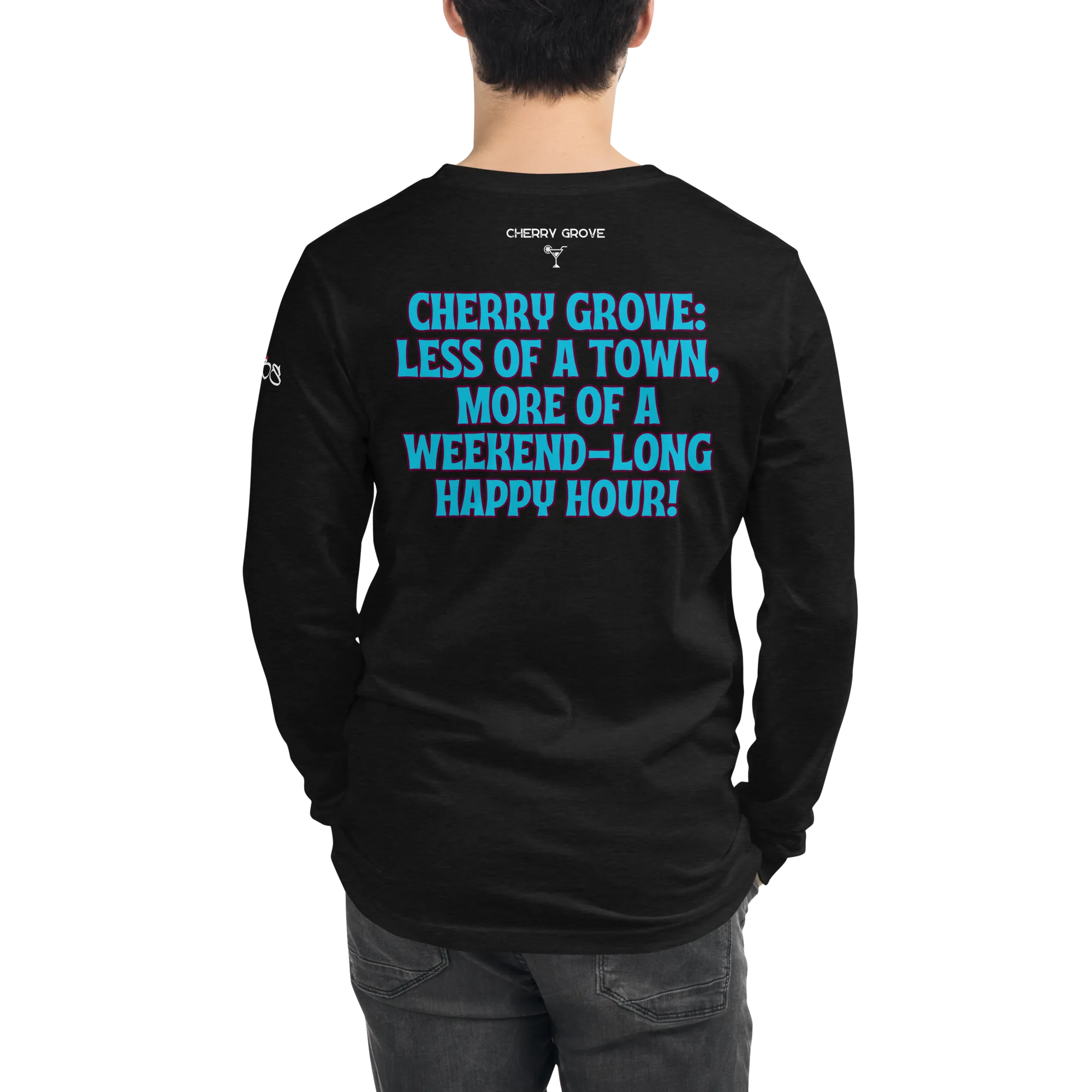 843 Cherry Grove Happy Hour Unisex Long Sleeve Tee