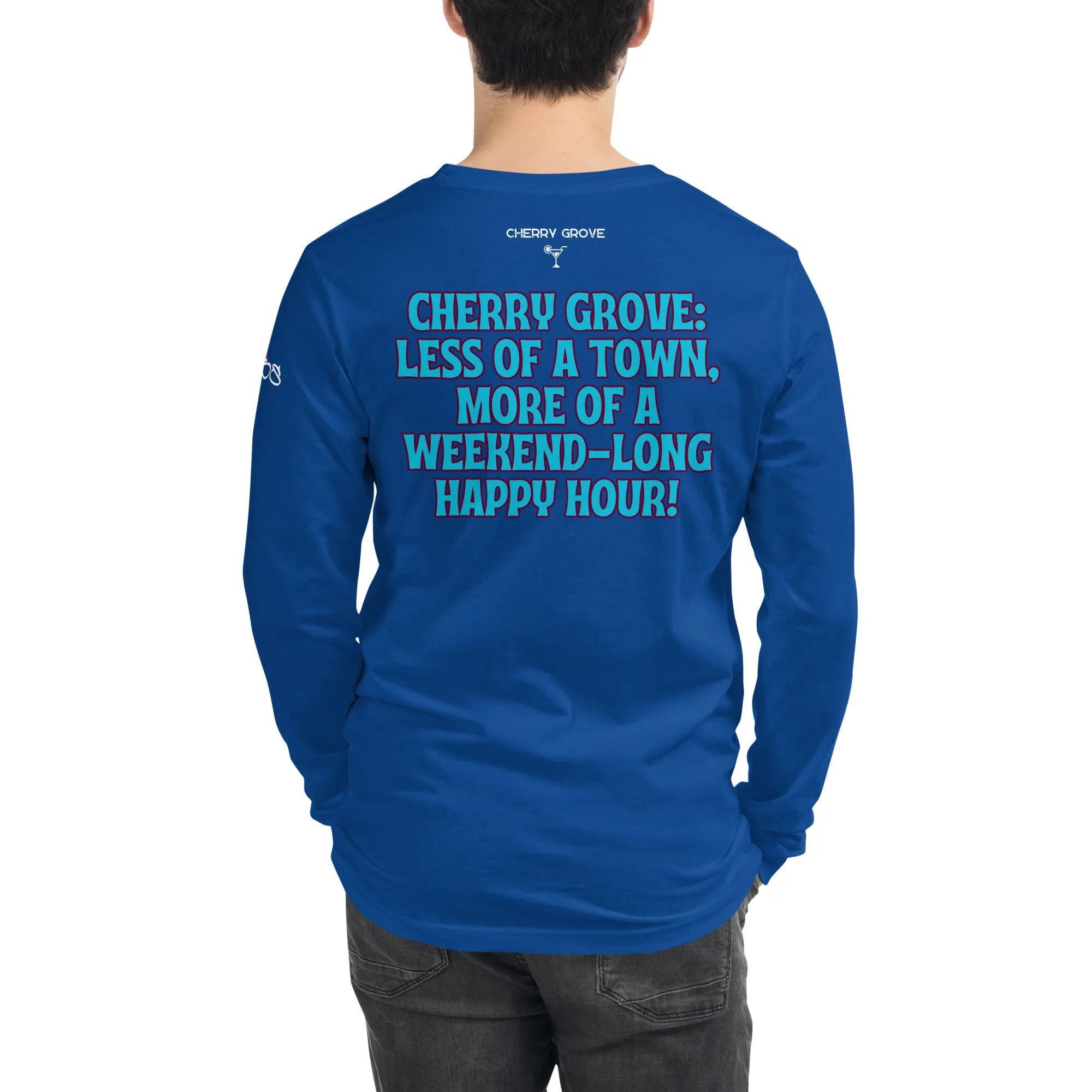 843 Cherry Grove Happy Hour Unisex Long Sleeve Tee