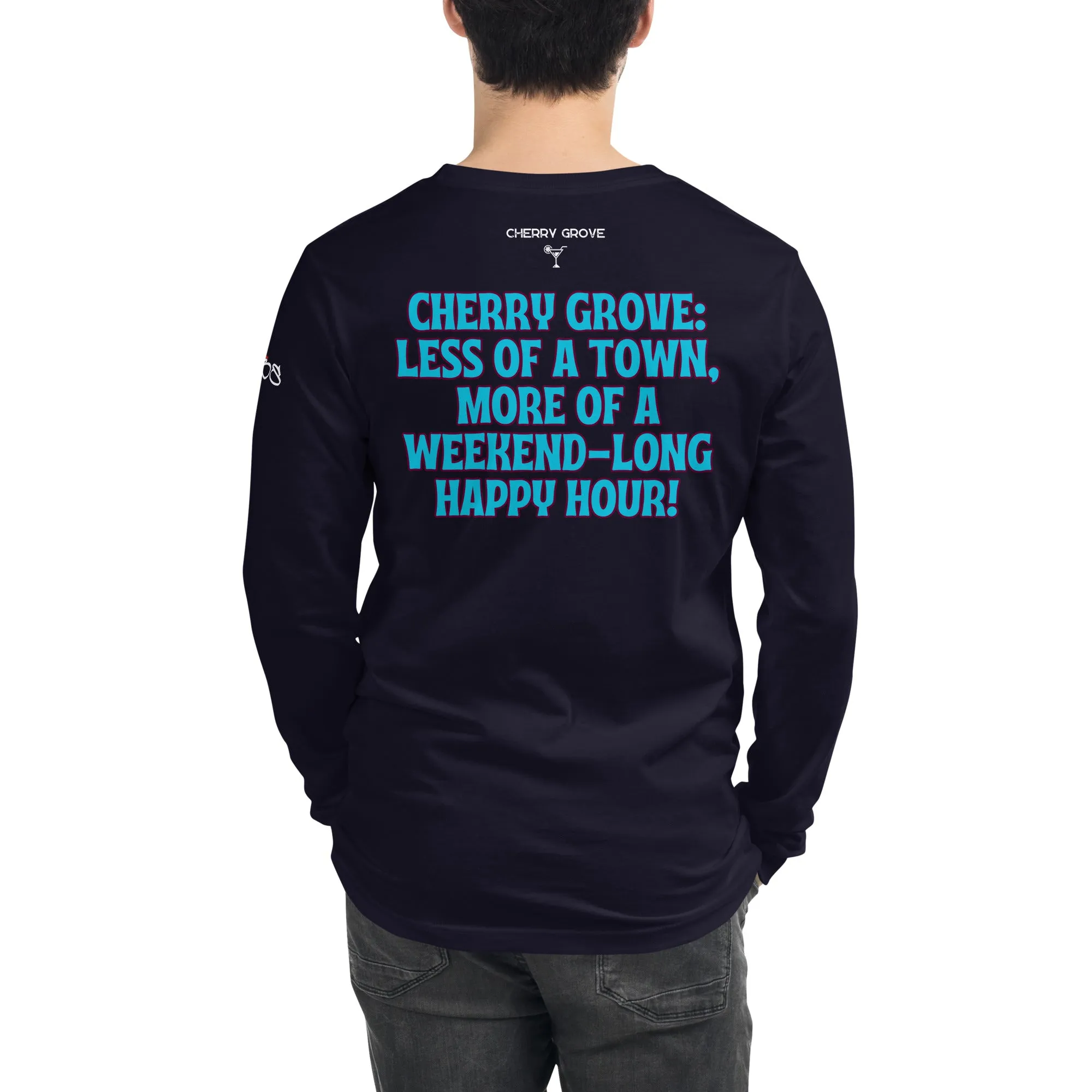 843 Cherry Grove Happy Hour Unisex Long Sleeve Tee