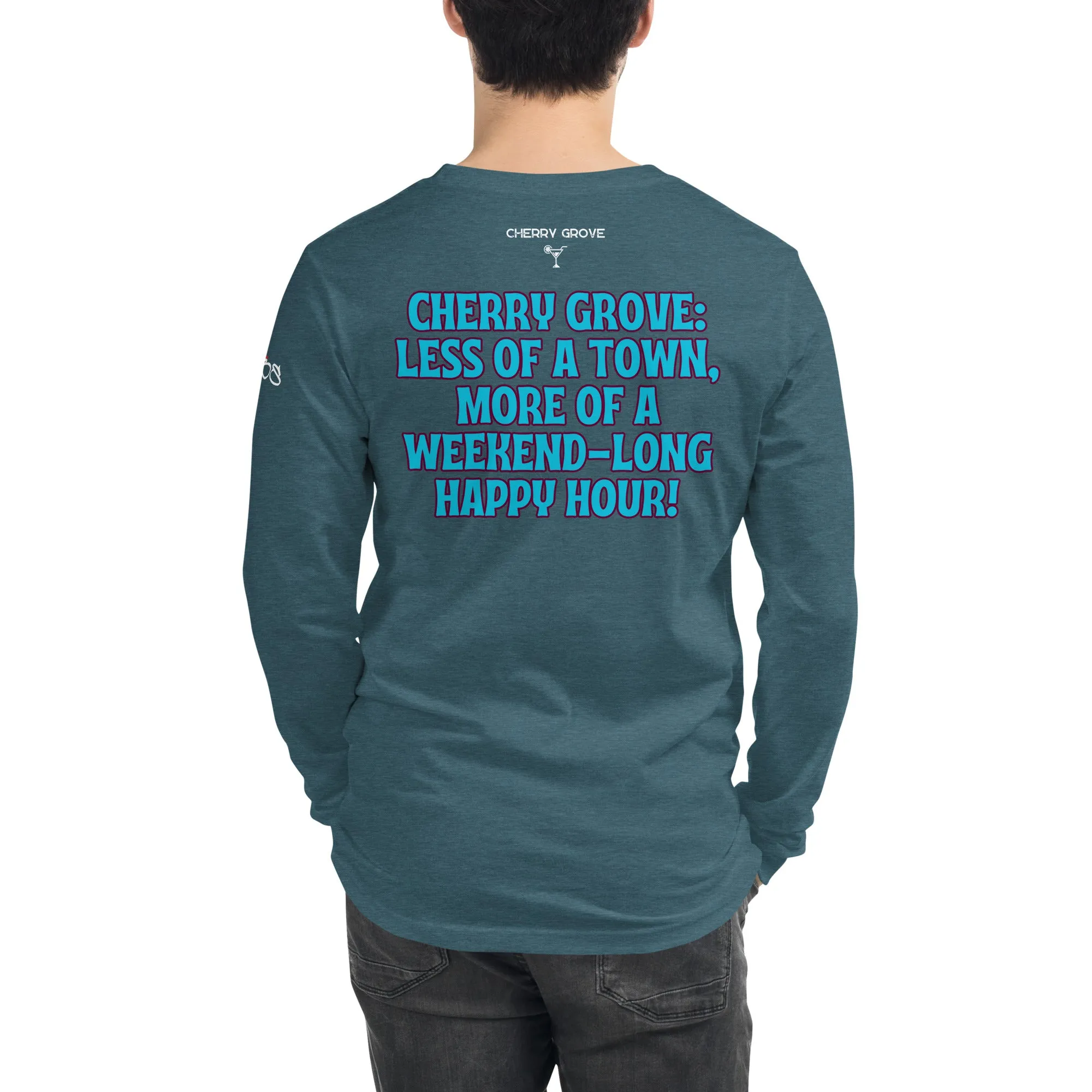 843 Cherry Grove Happy Hour Unisex Long Sleeve Tee