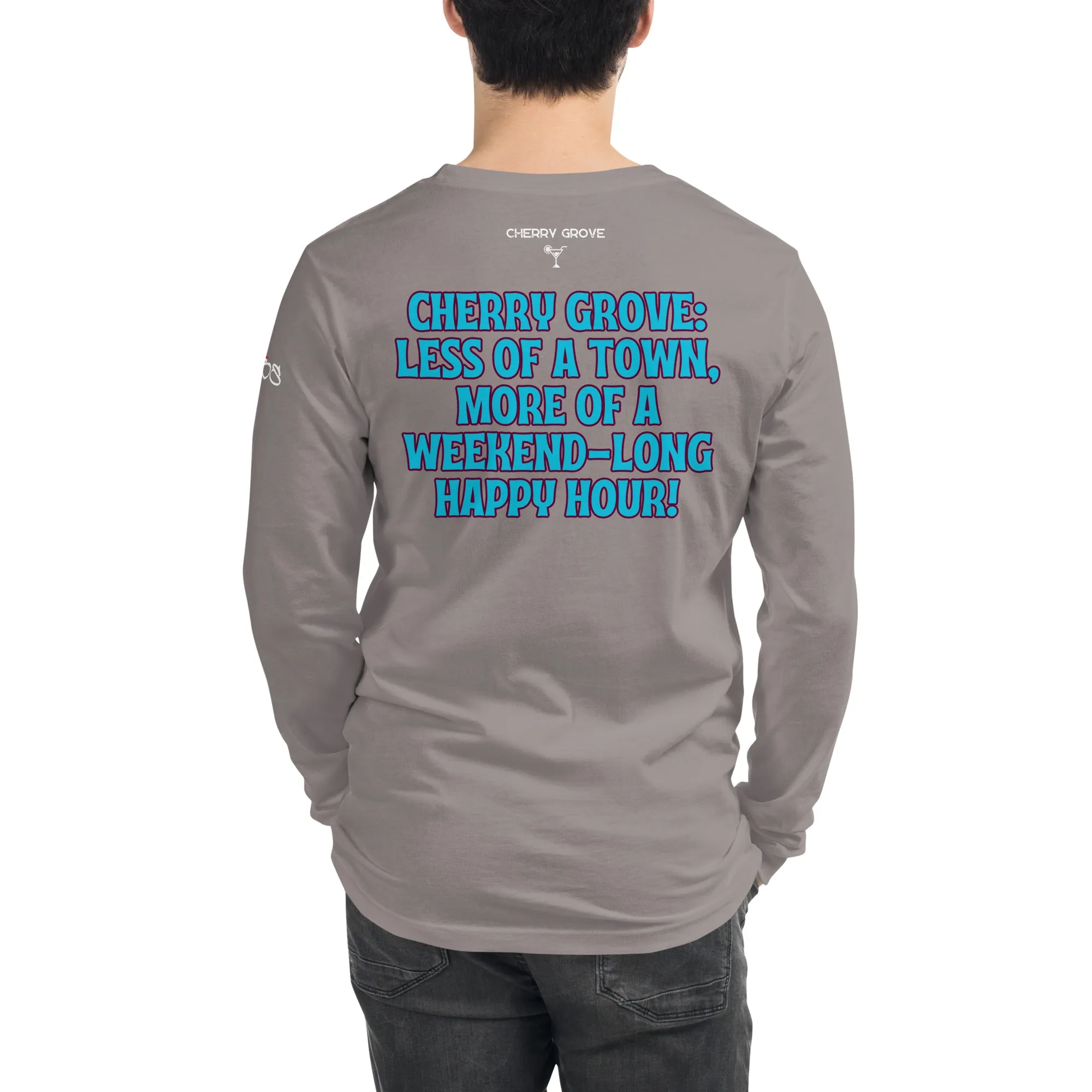 843 Cherry Grove Happy Hour Unisex Long Sleeve Tee