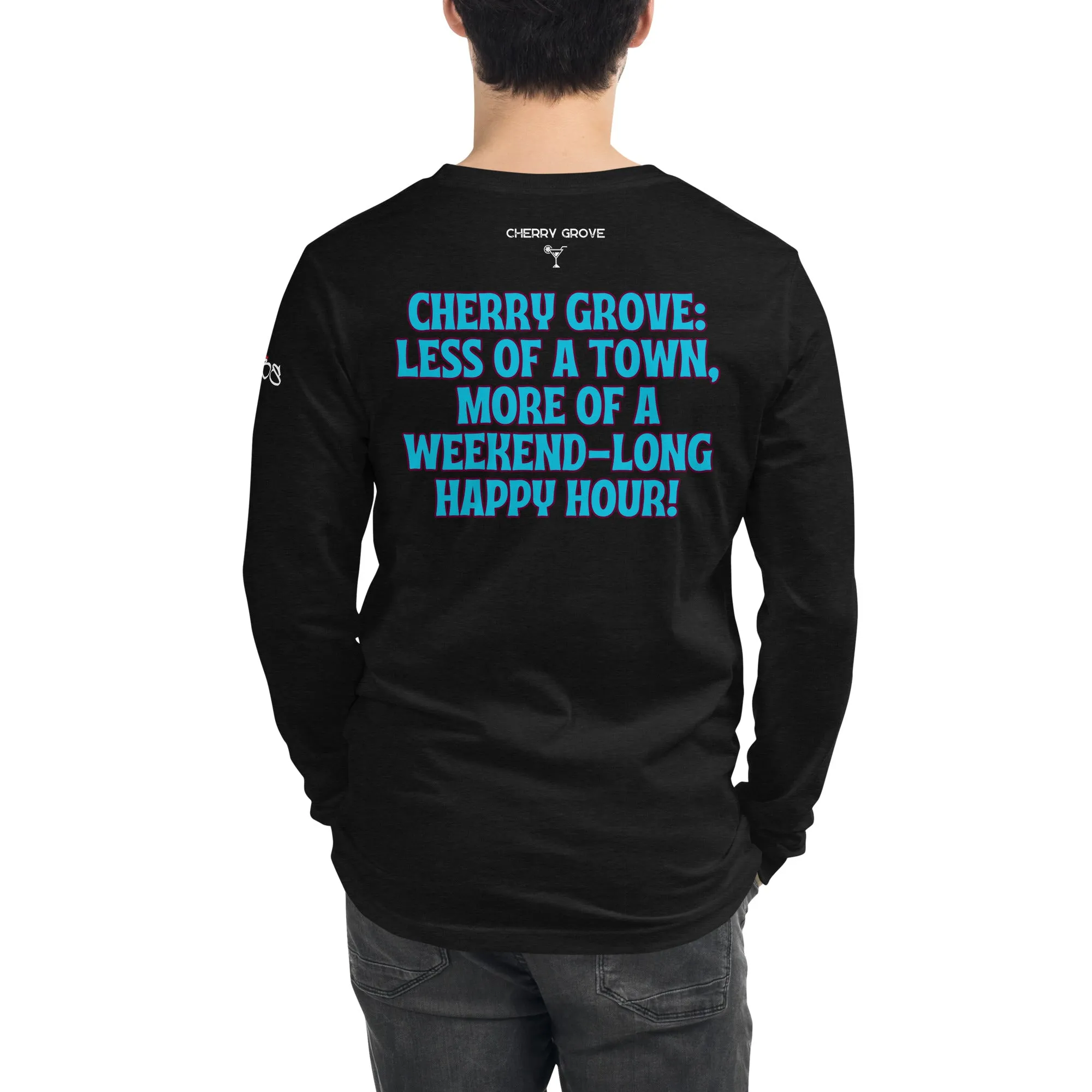 843 Cherry Grove Happy Hour Unisex Long Sleeve Tee