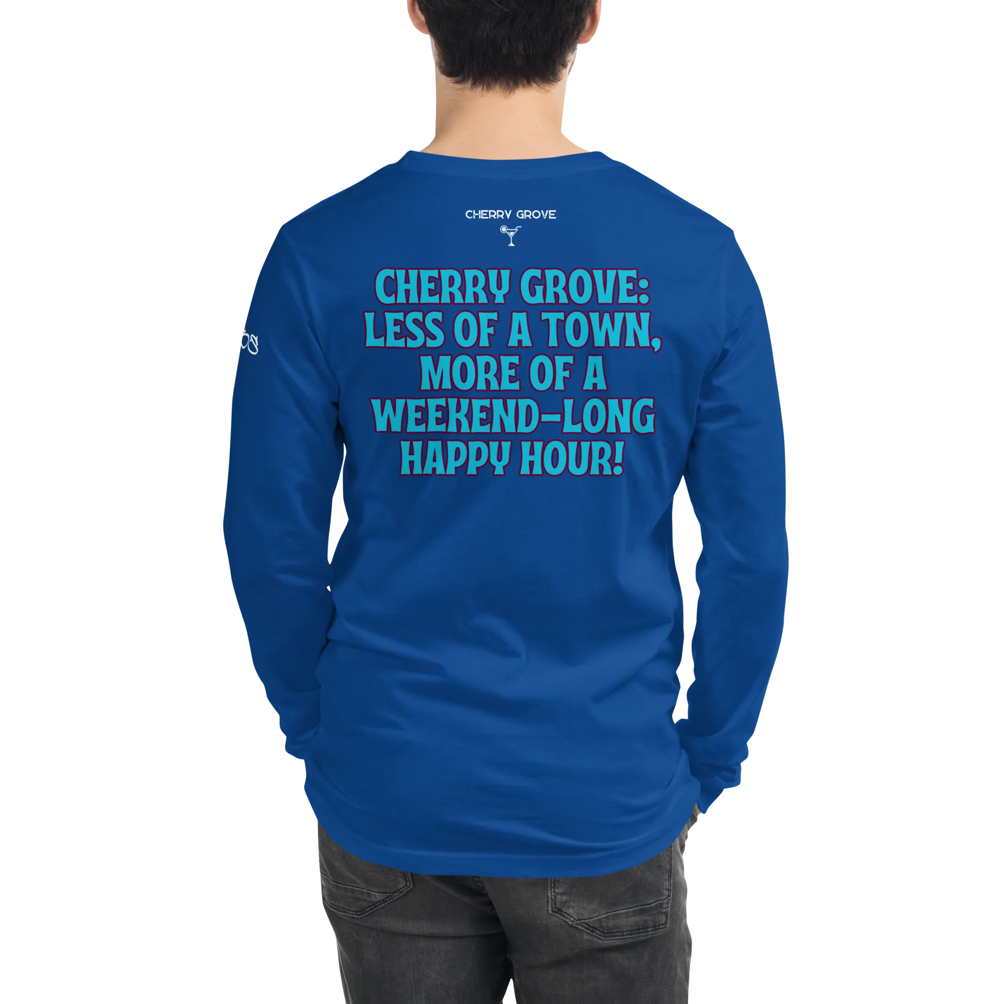 843 Cherry Grove Happy Hour Unisex Long Sleeve Tee
