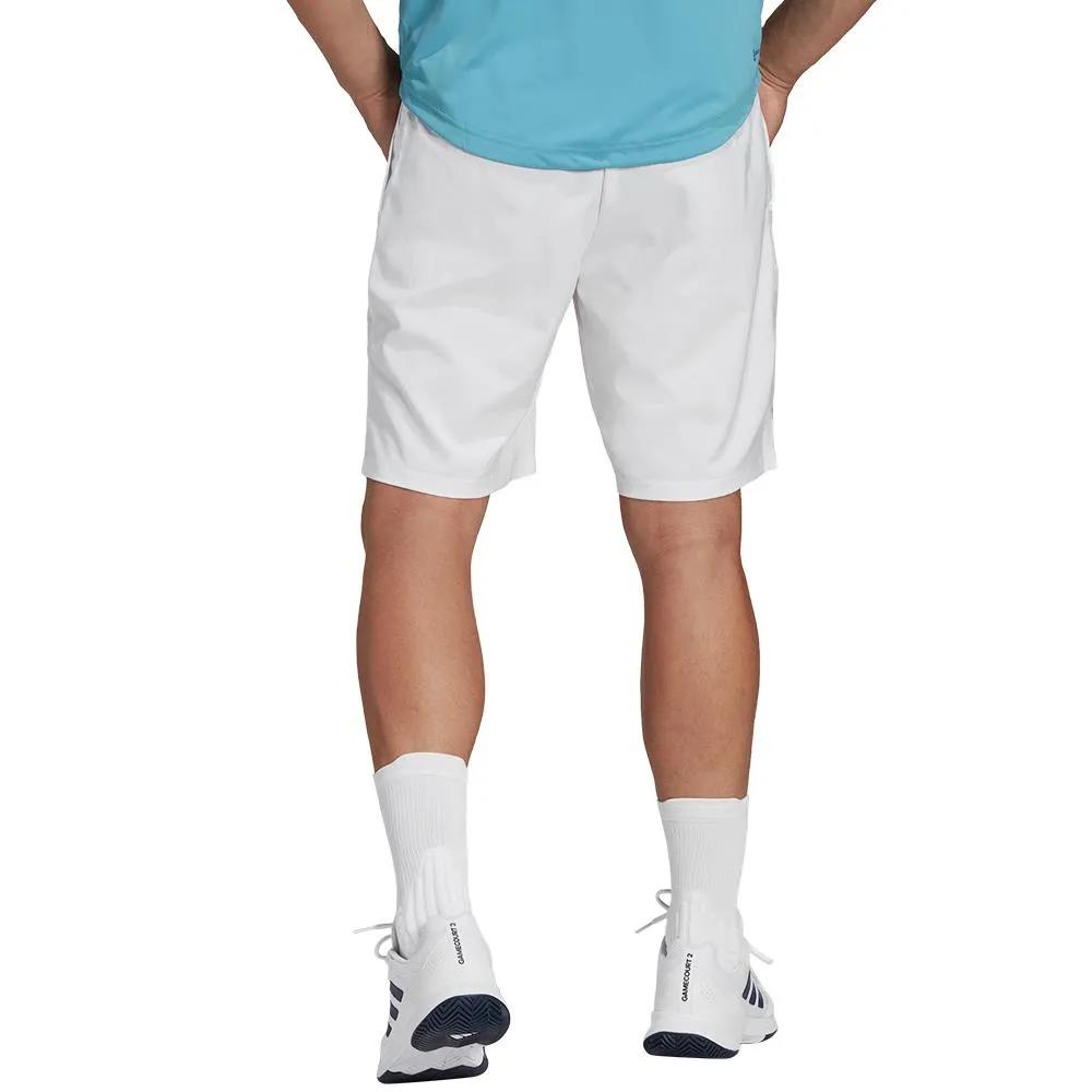 adidas Men's Club 3 Stripe 7" Short - White