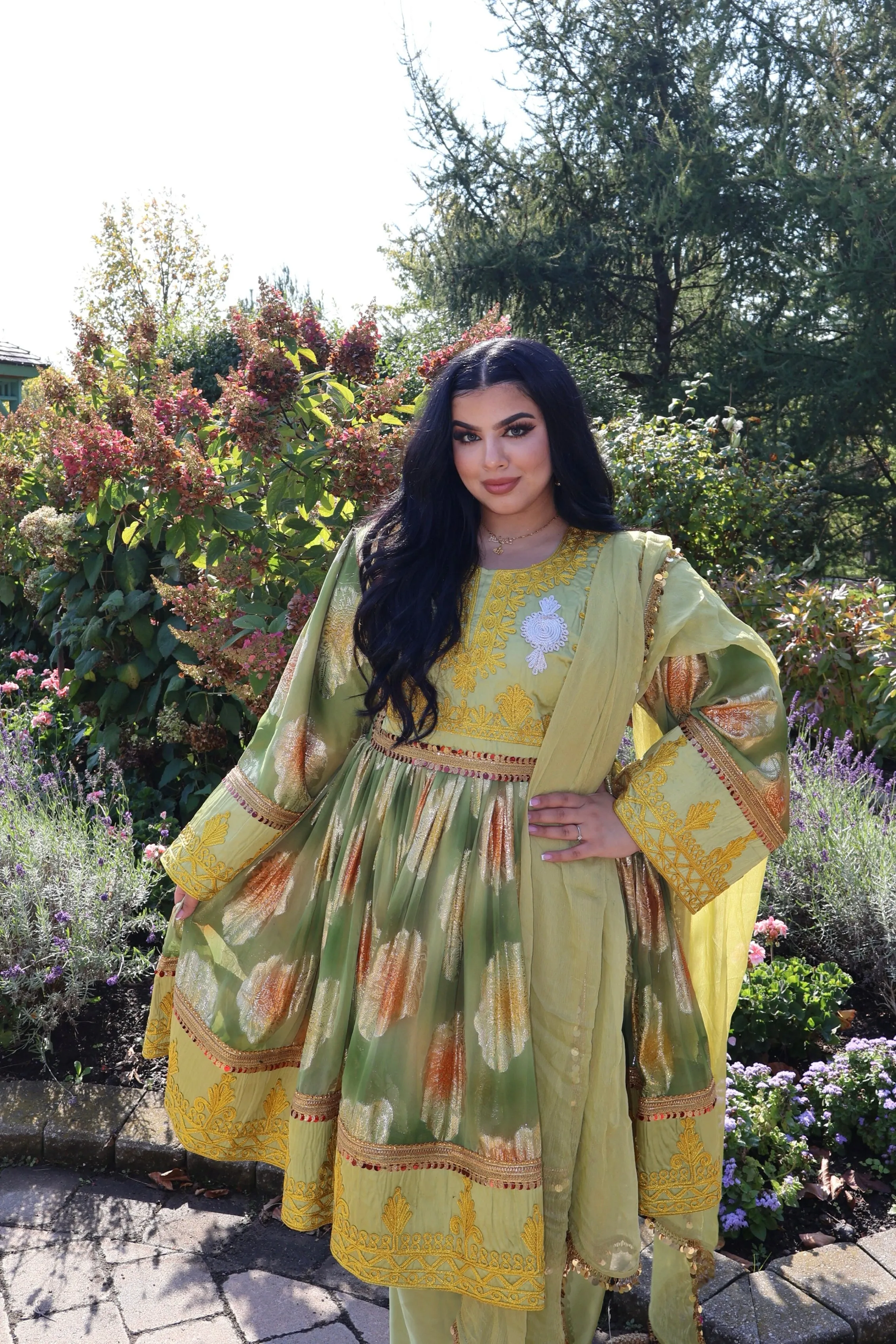 Afghan Dress - Zarhin (Light Green)
