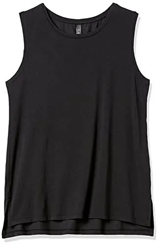 Amazon Essentials Women's Soft Cotton Relaxed-Fit Yoga Tank (Available in Plus Size) (Previously Core 10), Black, X-Large