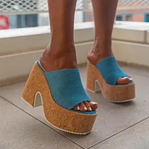 Ana® | Women'S Light Blue One-Strap Platform Sneakers