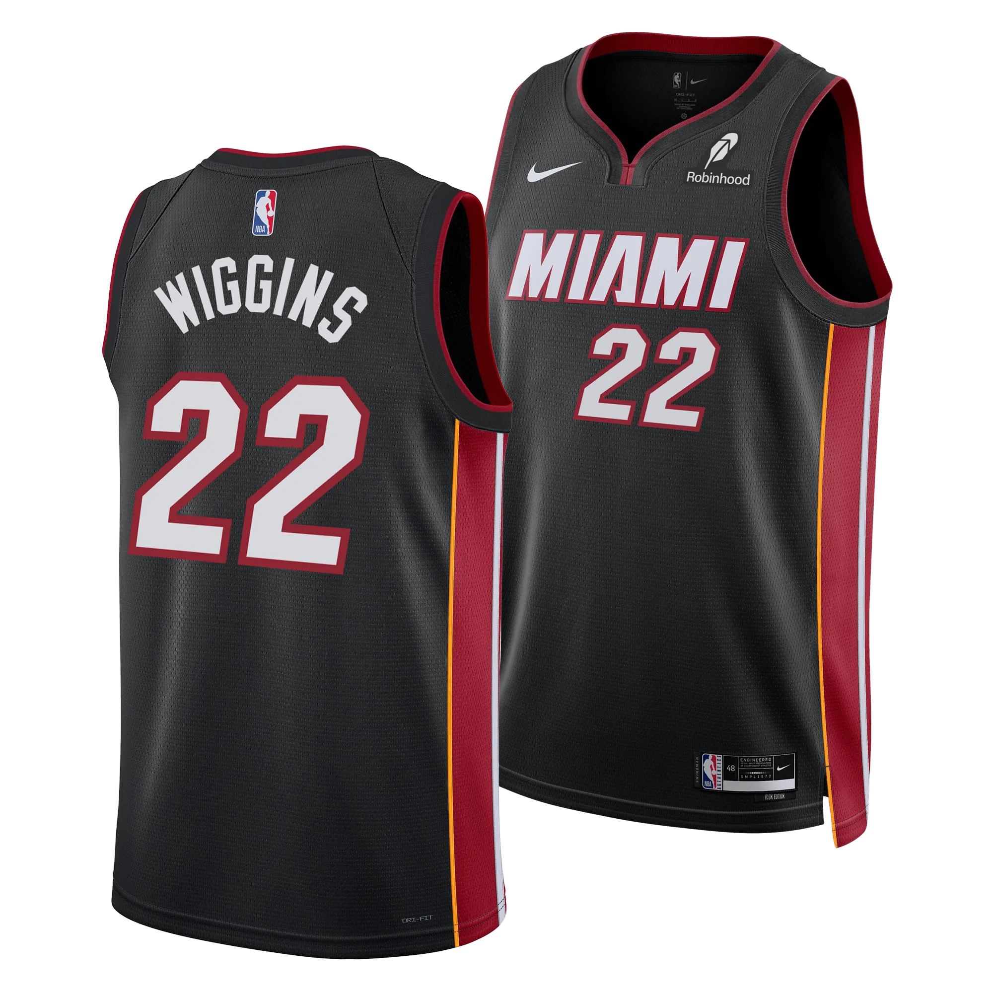 Andrew Wiggins Nike Miami HEAT Icon Black Swingman Jersey