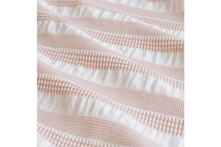 ARDOR BOUDOIR "Cove" TEXTURED ROSE DUST QUILT COVER SET