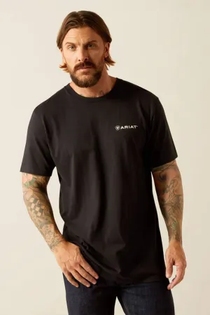 Ariat Big Sky Freedom T-Shirt for Men in Black | 10054842-BLACK
