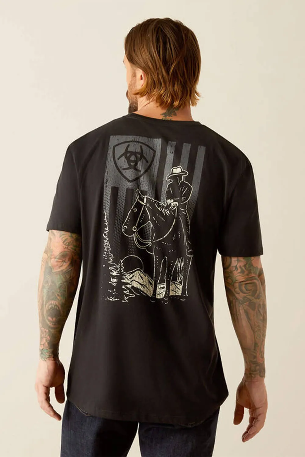 Ariat Big Sky Freedom T-Shirt for Men in Black | 10054842-BLACK