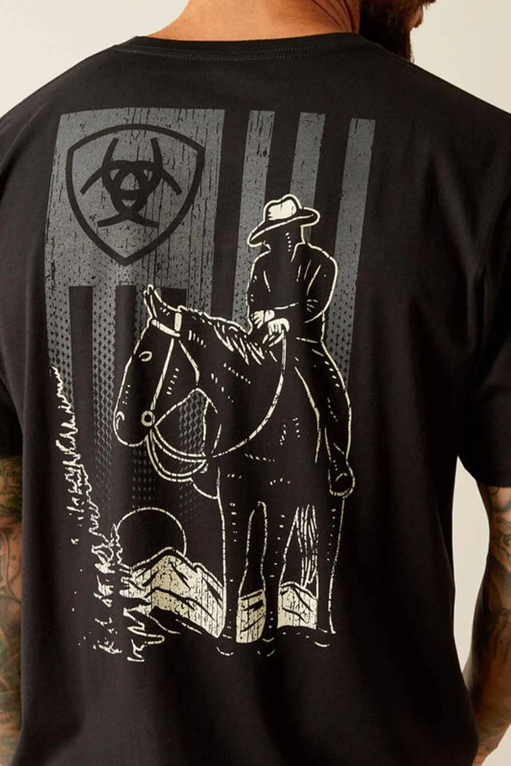 Ariat Big Sky Freedom T-Shirt for Men in Black | 10054842-BLACK