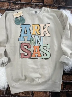 Arkansas Boho State Sweatshirt