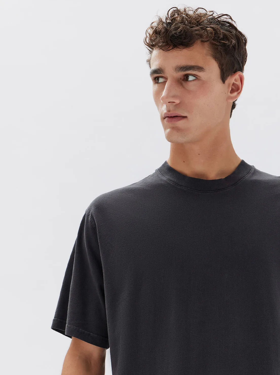 Assembly - Knox Organic Oversized Tee - Washed Black