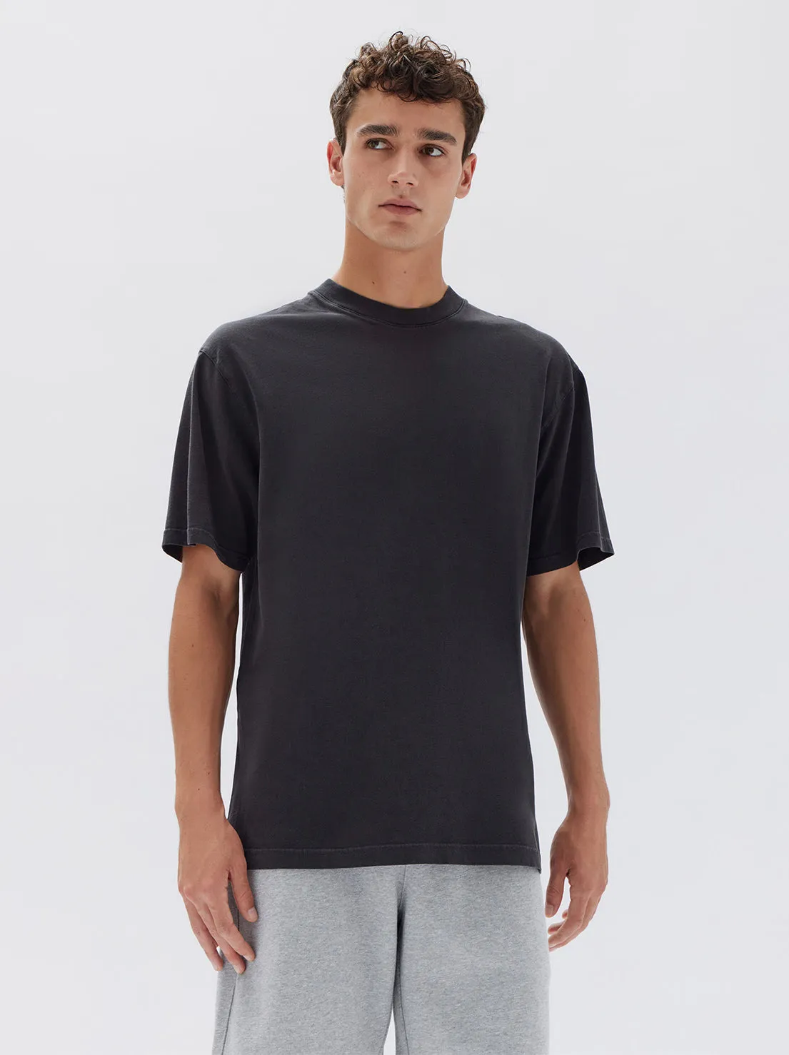 Assembly - Knox Organic Oversized Tee - Washed Black
