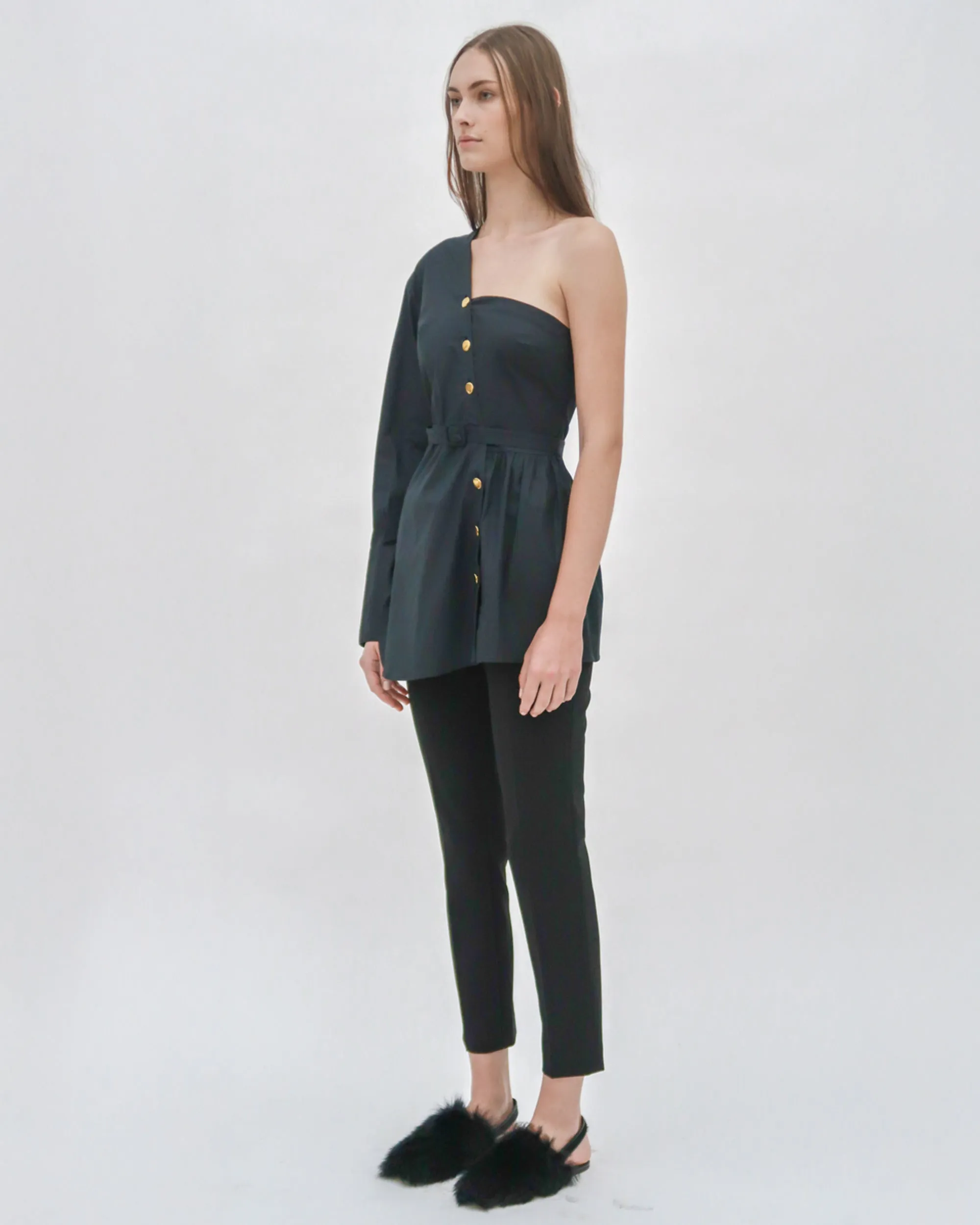 ASYMMETRIC ONE SHOULDER SHIRT