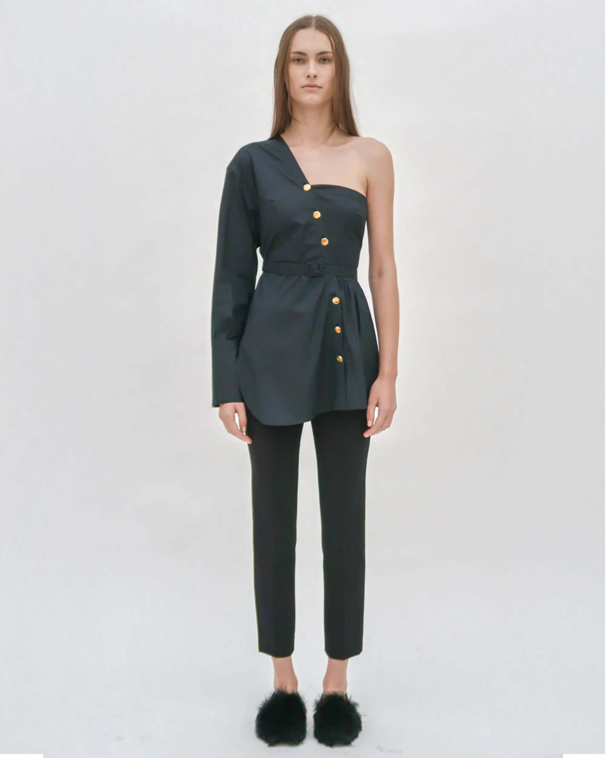 ASYMMETRIC ONE SHOULDER SHIRT