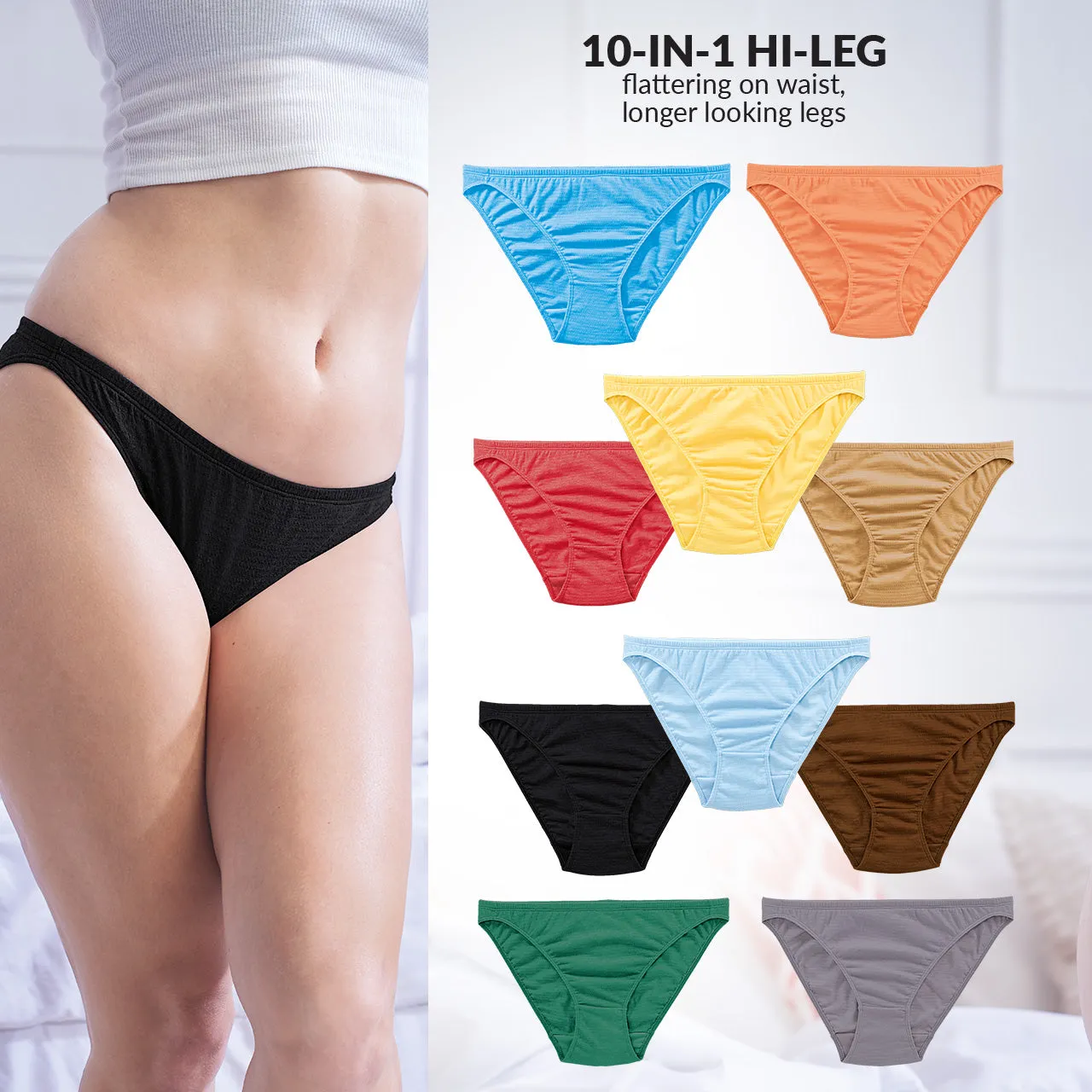 Avon Fashion Everyday Comfort Chai 10-in-1 Hi-Leg Panty Pack