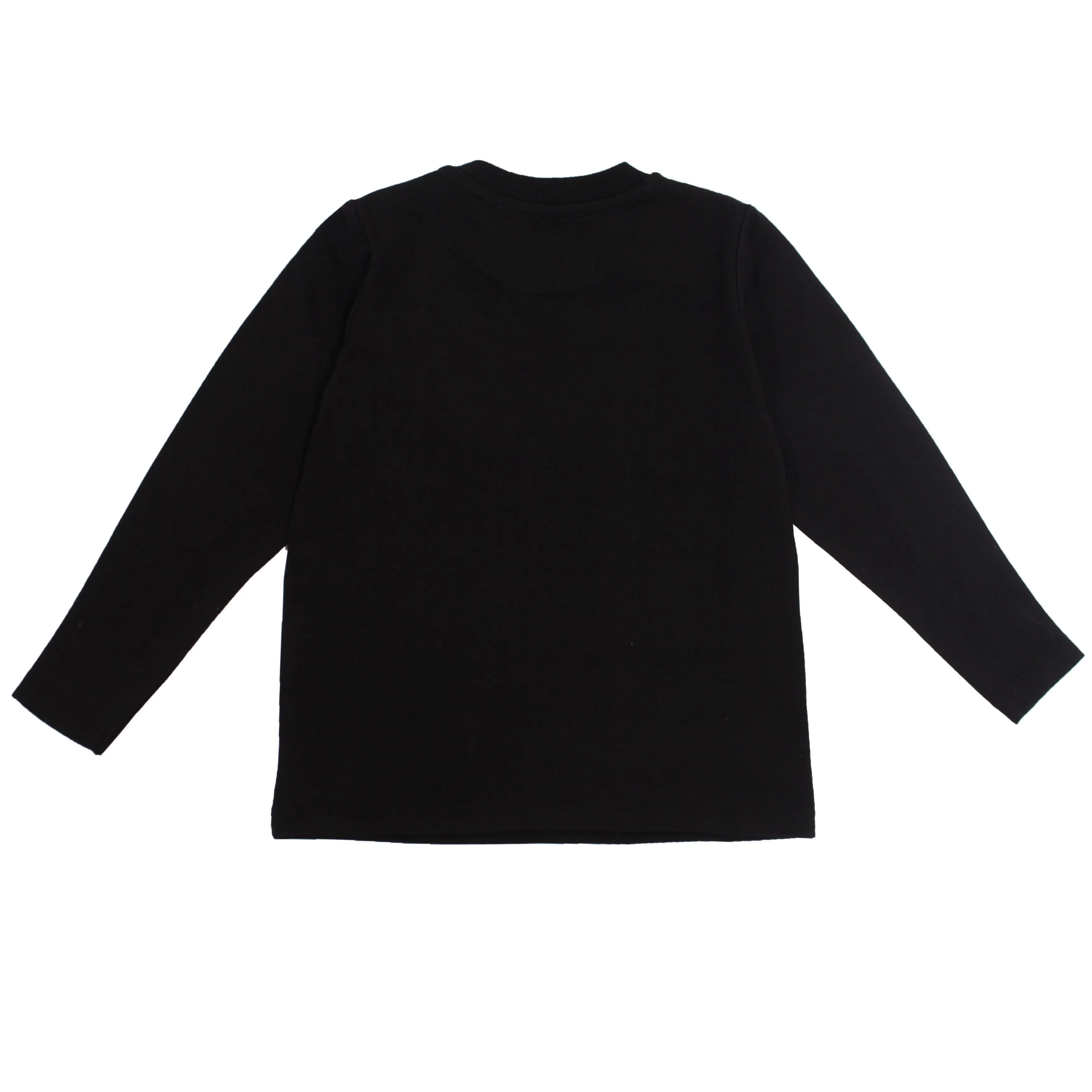 Baby Boy LS Tee W Rainbow Txt Logo - Black
