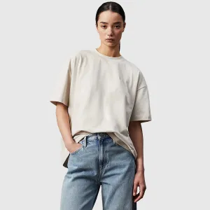 Back Graphic Boyfriend T-Shirt - Light Brown