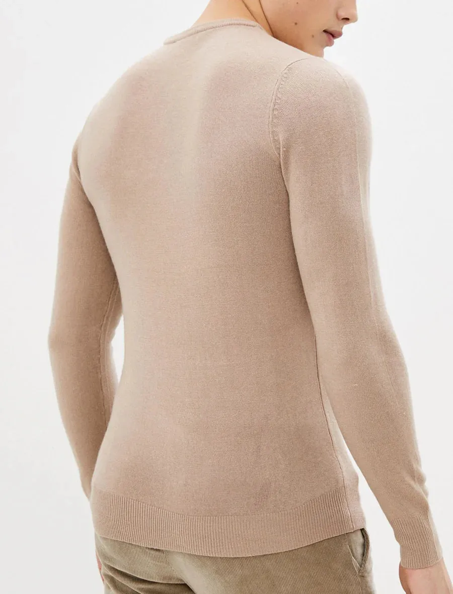 Badger Soft Crew Neck Taupe