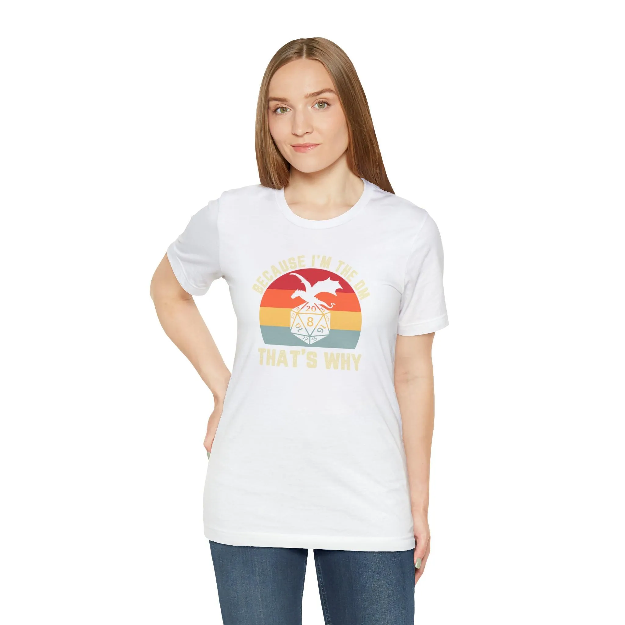 Because I'm the DM That's Why retro tee | Dm gift DM shirt | Dungeon Master gift | dnd tshirt | Nerd tshirt | dungeons and dragons gaming