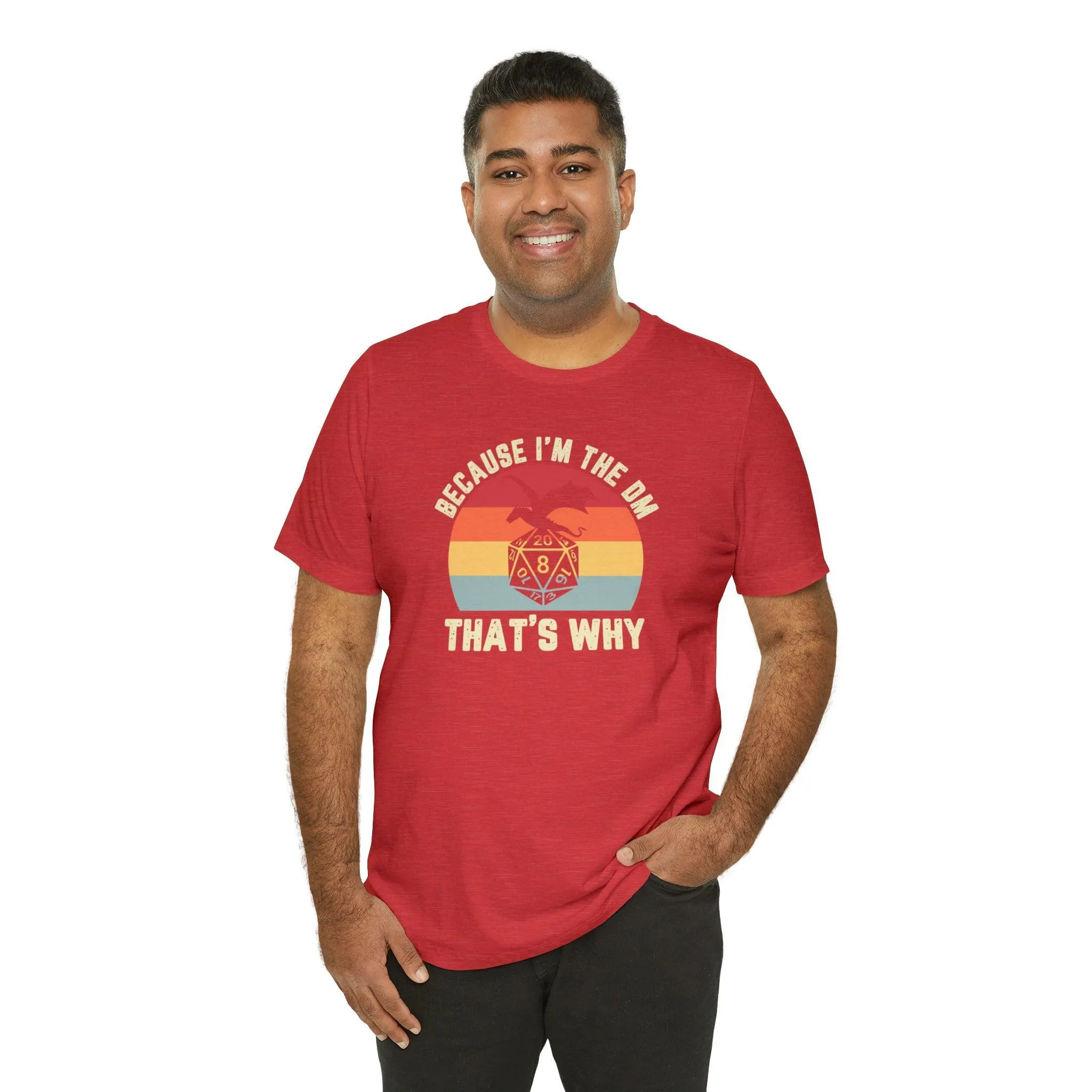 Because I'm the DM That's Why retro tee | Dm gift DM shirt | Dungeon Master gift | dnd tshirt | Nerd tshirt | dungeons and dragons gaming