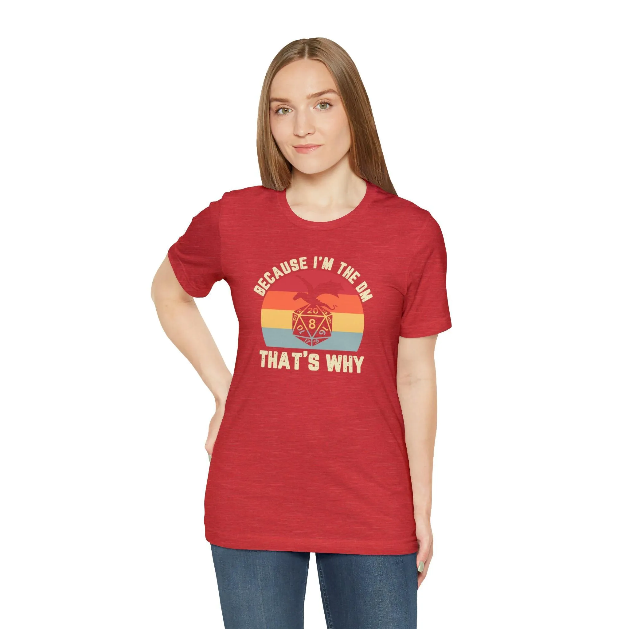 Because I'm the DM That's Why retro tee | Dm gift DM shirt | Dungeon Master gift | dnd tshirt | Nerd tshirt | dungeons and dragons gaming