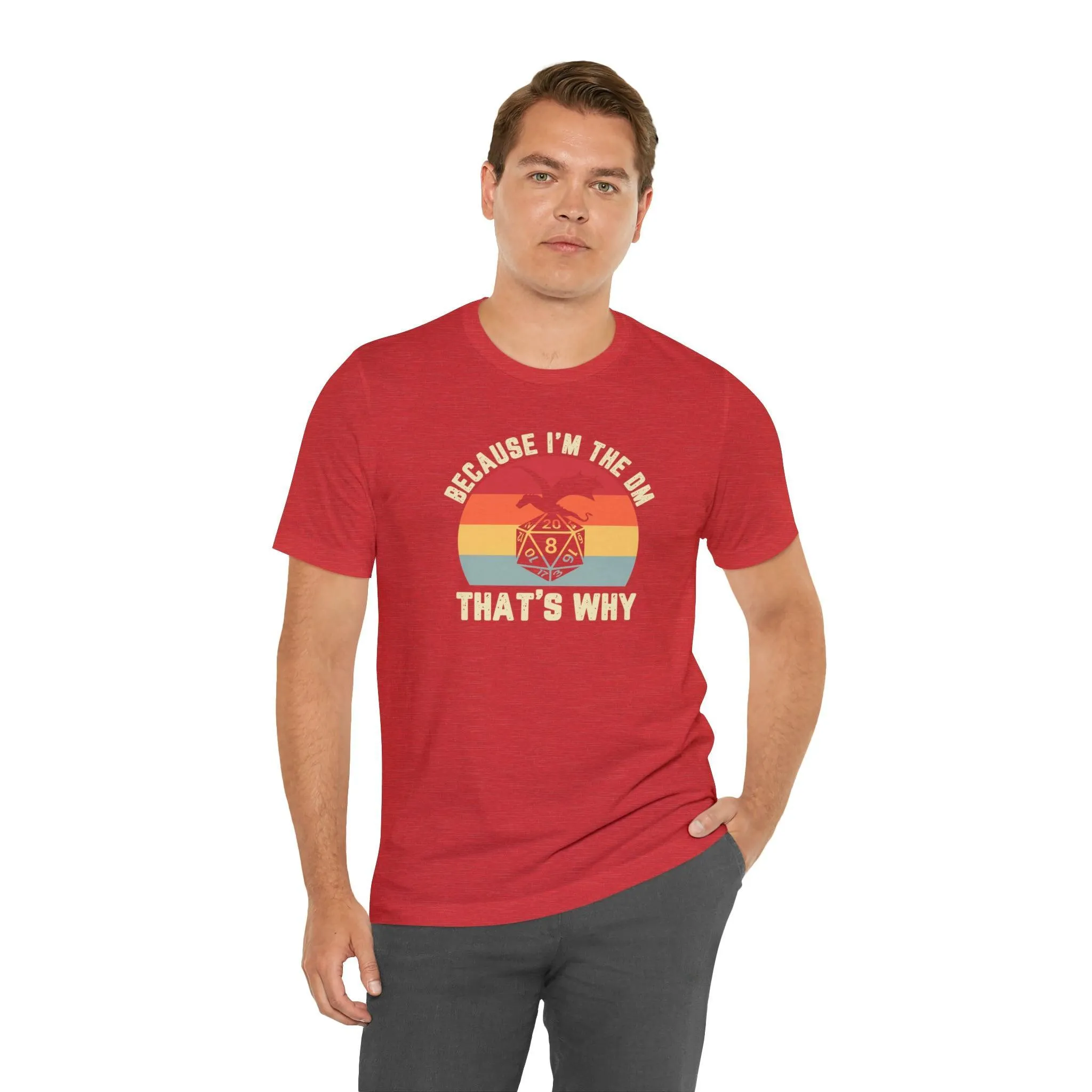 Because I'm the DM That's Why retro tee | Dm gift DM shirt | Dungeon Master gift | dnd tshirt | Nerd tshirt | dungeons and dragons gaming