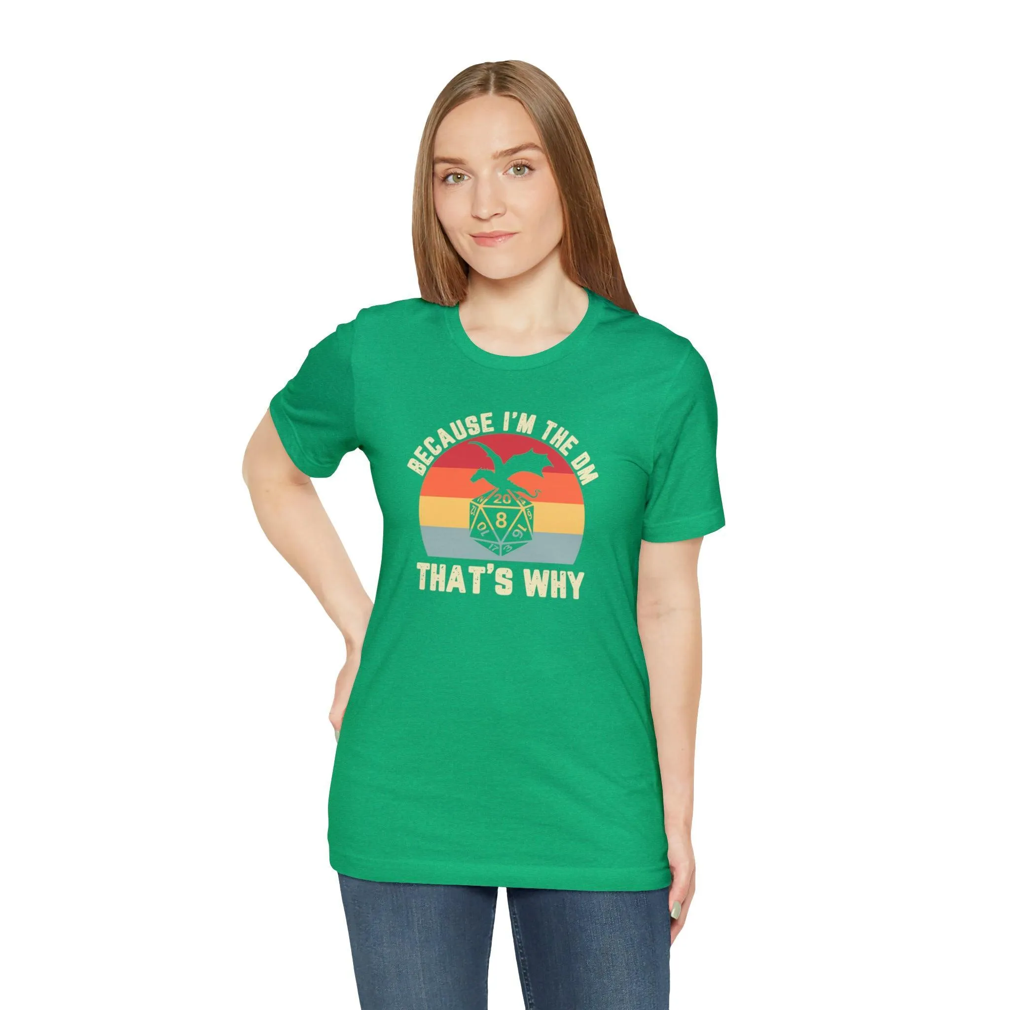 Because I'm the DM That's Why retro tee | Dm gift DM shirt | Dungeon Master gift | dnd tshirt | Nerd tshirt | dungeons and dragons gaming