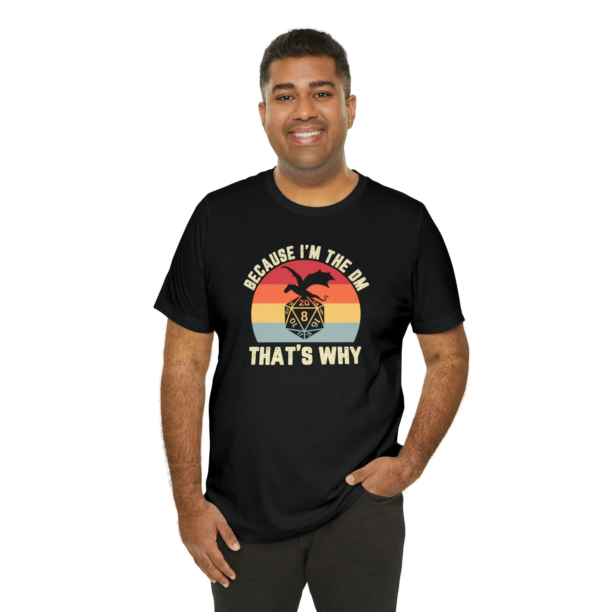 Because I'm the DM That's Why retro tee | Dm gift DM shirt | Dungeon Master gift | dnd tshirt | Nerd tshirt | dungeons and dragons gaming