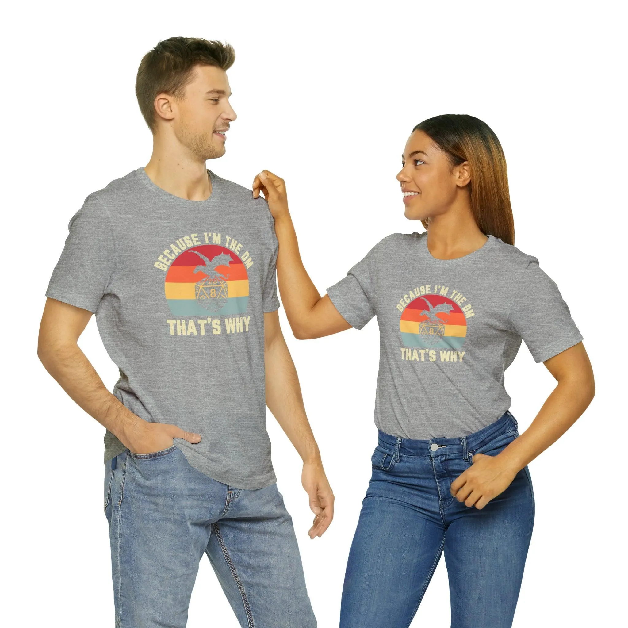 Because I'm the DM That's Why retro tee | Dm gift DM shirt | Dungeon Master gift | dnd tshirt | Nerd tshirt | dungeons and dragons gaming