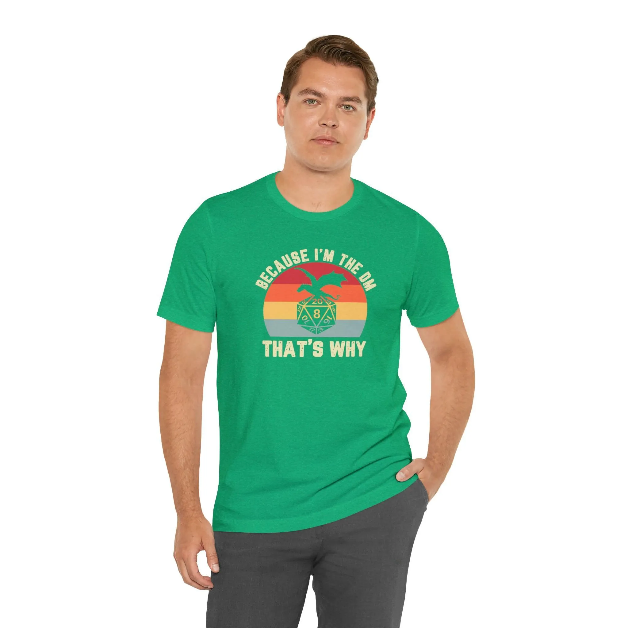 Because I'm the DM That's Why retro tee | Dm gift DM shirt | Dungeon Master gift | dnd tshirt | Nerd tshirt | dungeons and dragons gaming